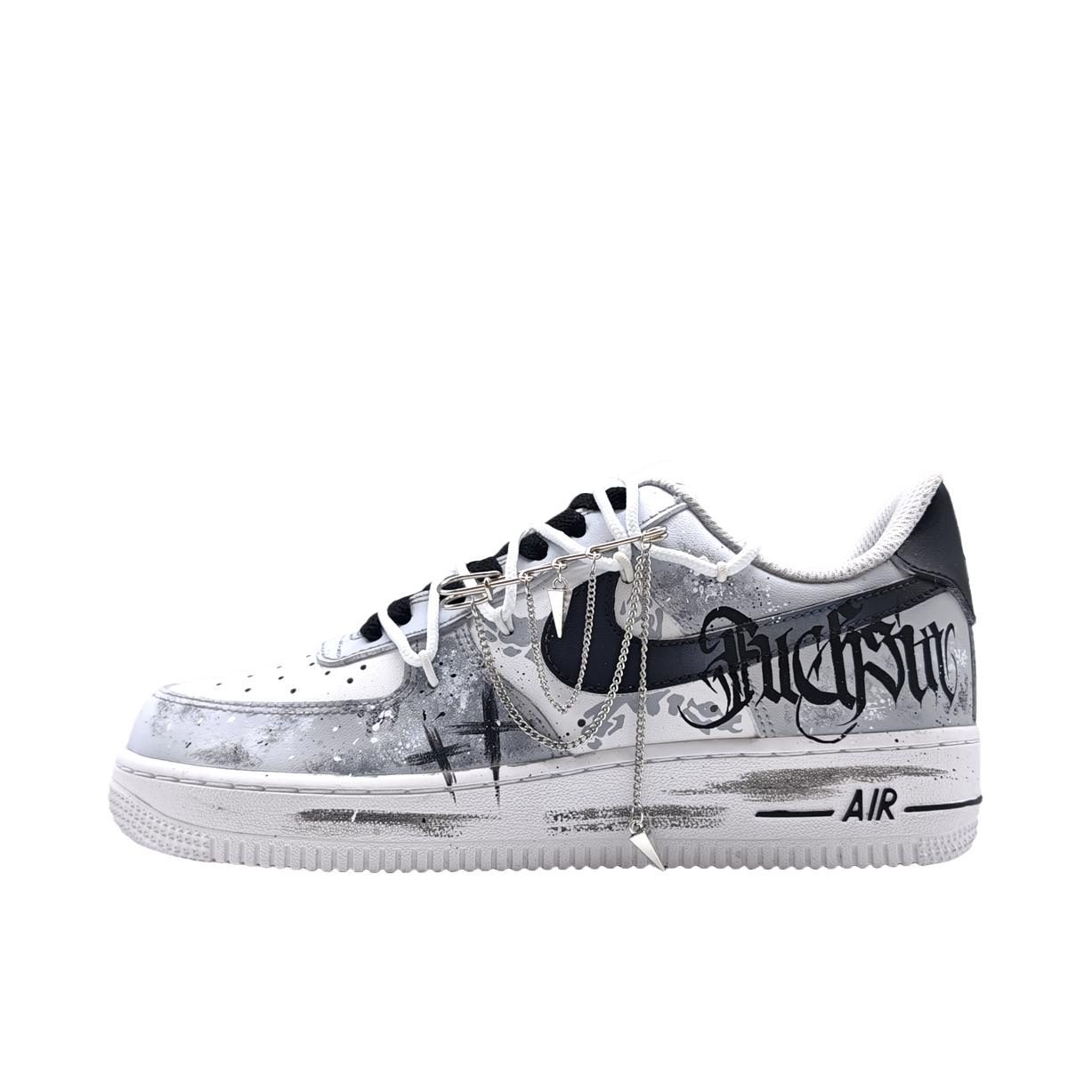 推荐商品：【定制款】 Nike Air Force 1 板鞋 防滑减震耐磨低帮增高 暗夜主宰