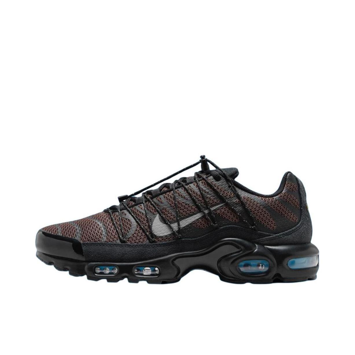 推荐商品：Nike Air Max Plus 跑鞋 休闲舒适轻便网布透气防滑耐磨气垫缓震包裹性贴合圆头 黑色/棕色