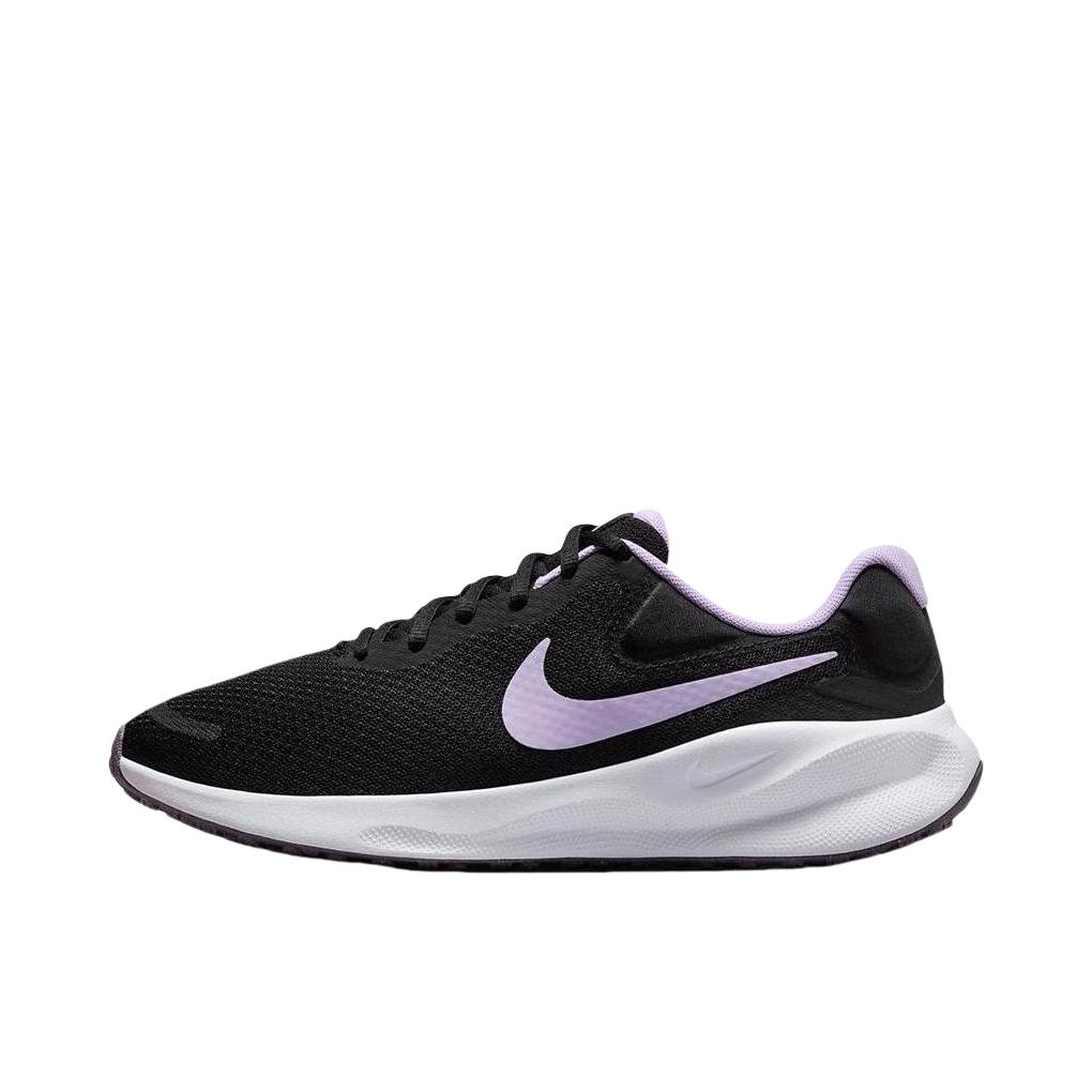 推荐商品：Nike Revolution 7 跑鞋 舒适百搭耐磨透气减震休闲运动支撑训练轻便易穿脱 女款/黑色/紫色