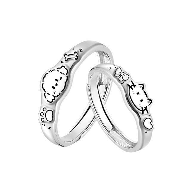 推荐商品：VEZA 喵汪引力足银戒指 VZJZ1111