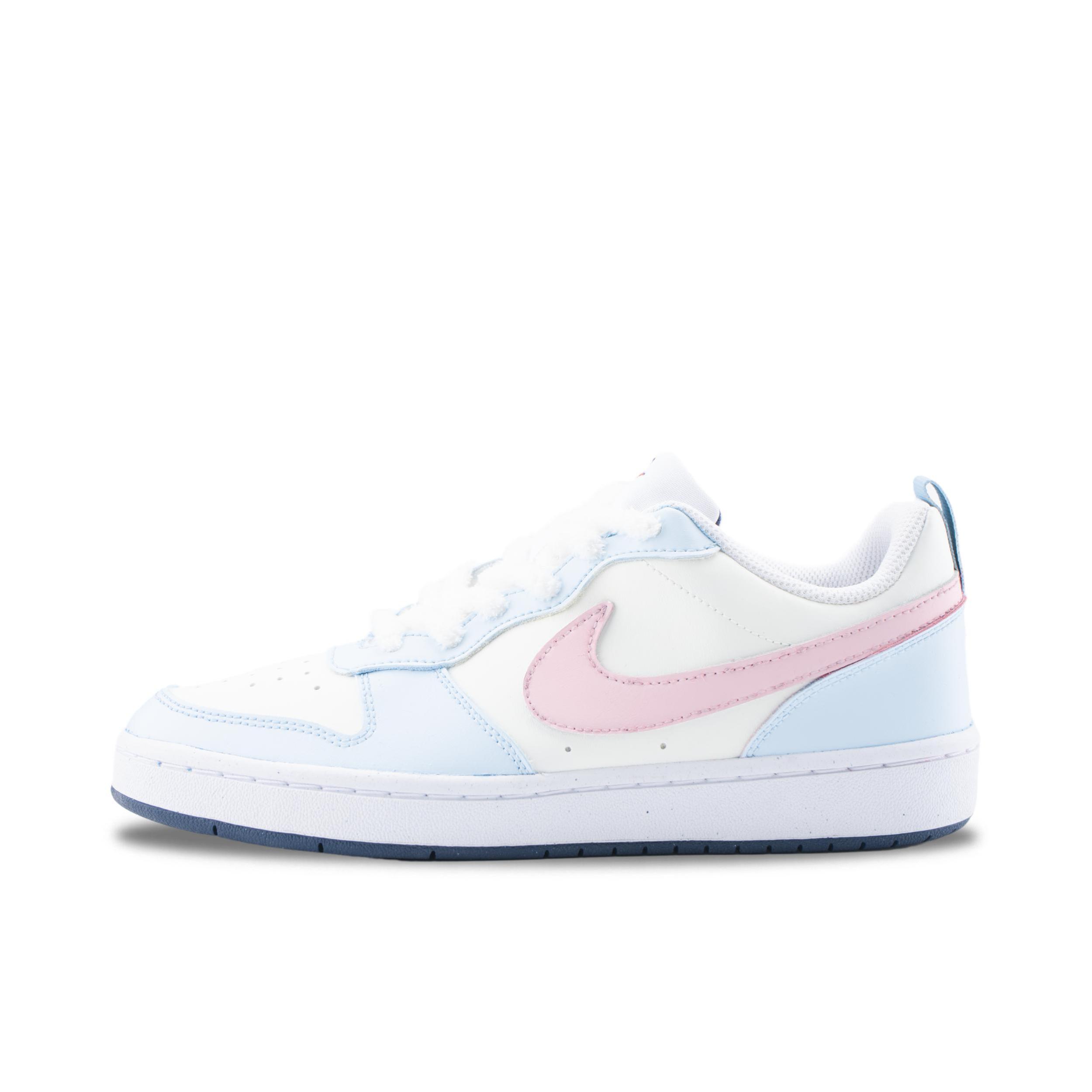 推荐商品：【定制球鞋】 Nike Court Borough 板鞋 防滑防水轻便减震手绘减龄做旧甜酷高街合成革甜妹包裹性复古婚鞋增高小白鞋薄底秋冬脏脏鞋 大童/海盐芝士