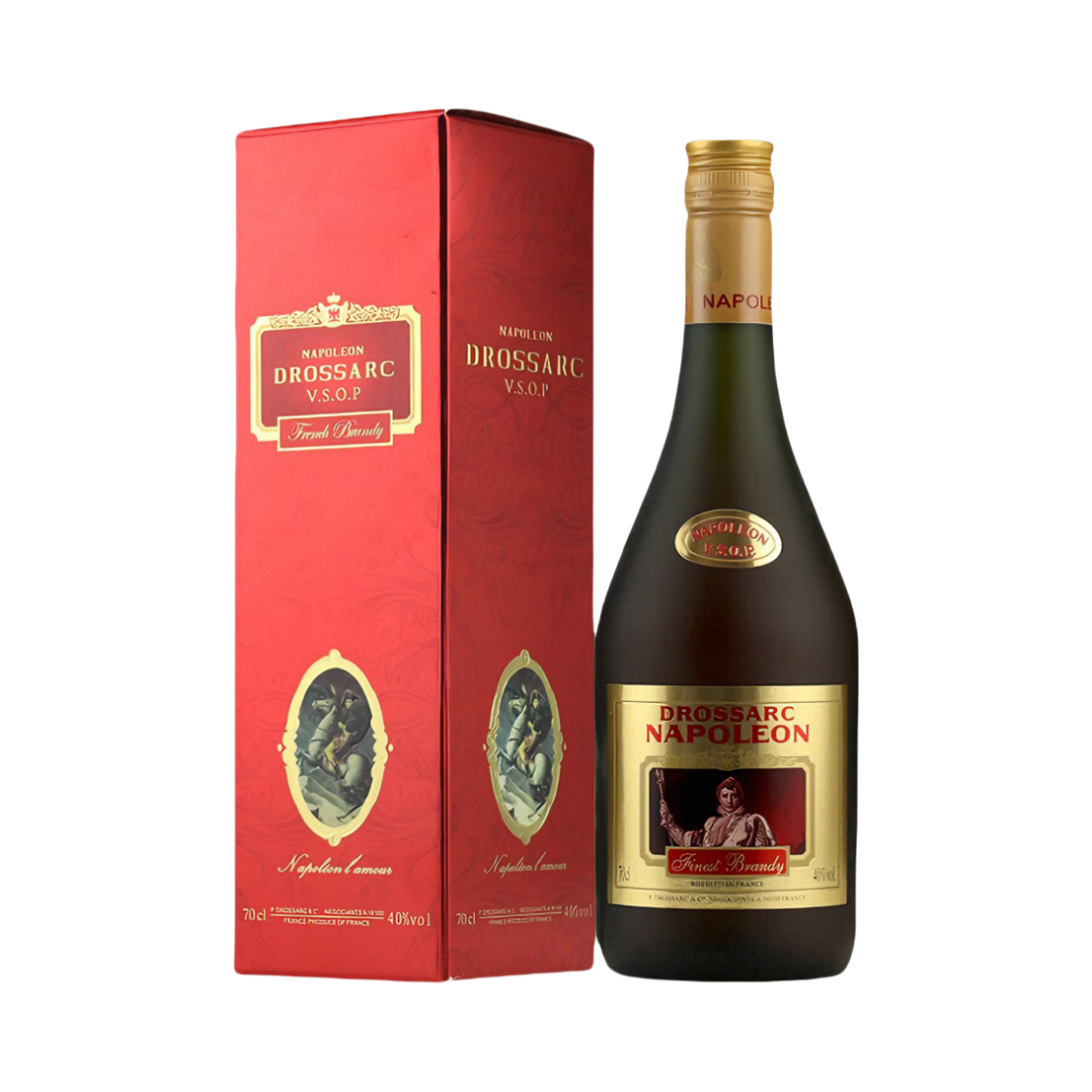 推荐商品：DROSSARCNAPOLEON/大将军 VSOP 700ml 40%vol 白兰地 盒装