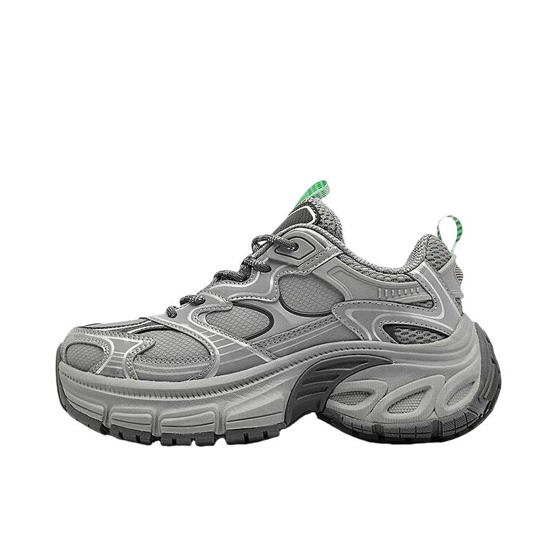 推荐商品：乔丹体育 流沙 老爹鞋 透气网面增高低帮 女款/沉静灰