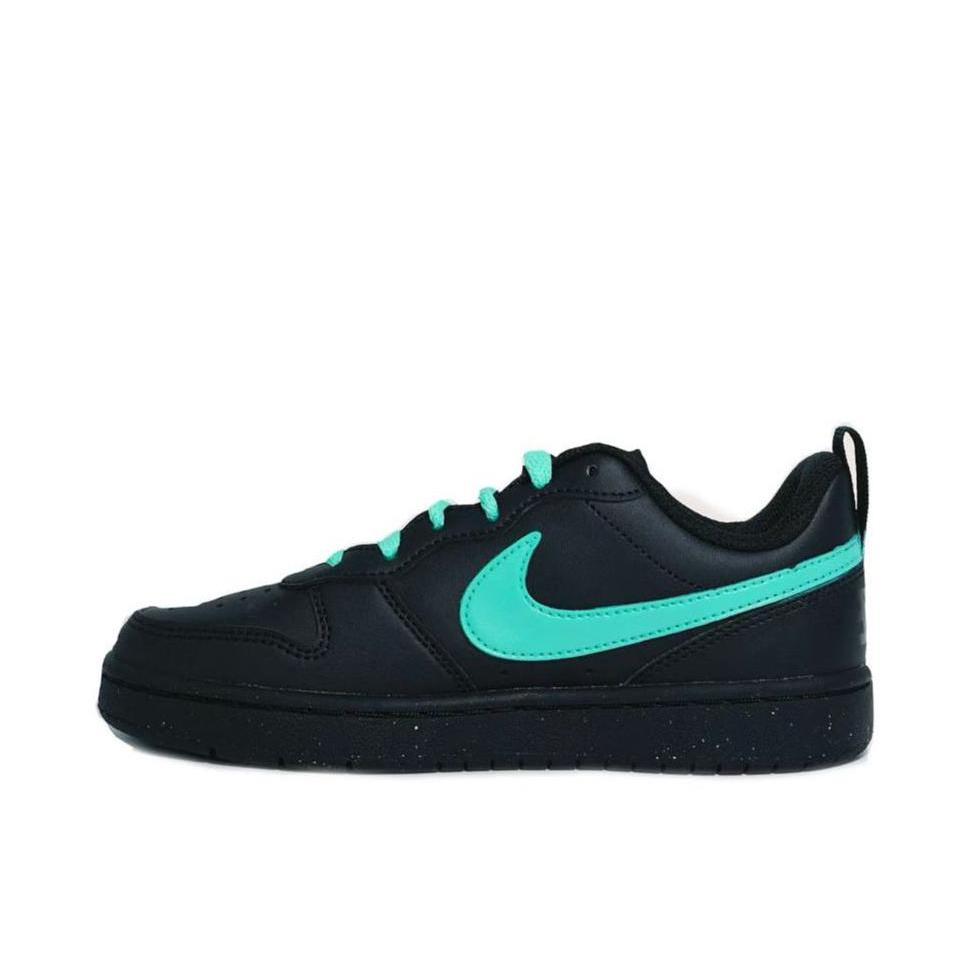 推荐商品：【定制球鞋】 Nike Court Borough 板鞋 防滑防水轻便减震手绘减龄做旧甜酷高街合成革甜妹包裹性复古婚鞋增高小白鞋薄底秋冬脏脏鞋 大童/知更鸟绿