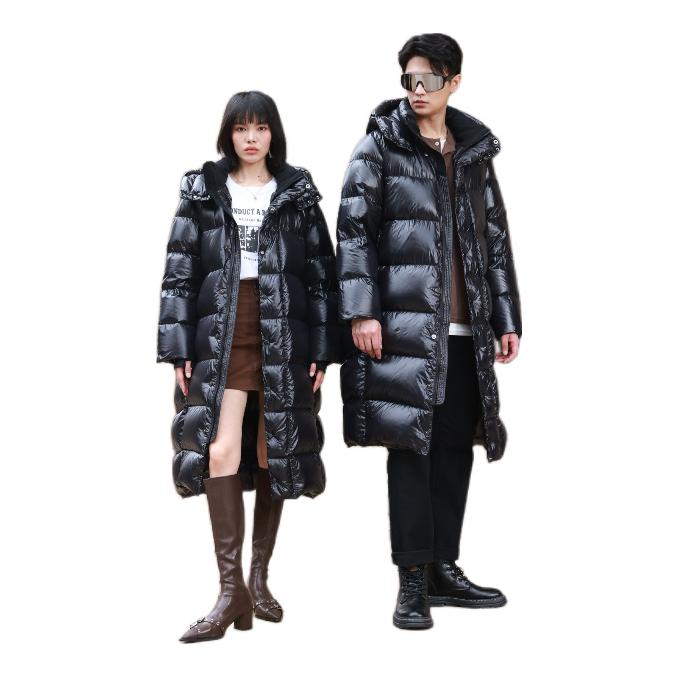 推荐商品：UZEG/优姿集 连帽加厚保暖长袖羽绒服 Y212 中长款/黑