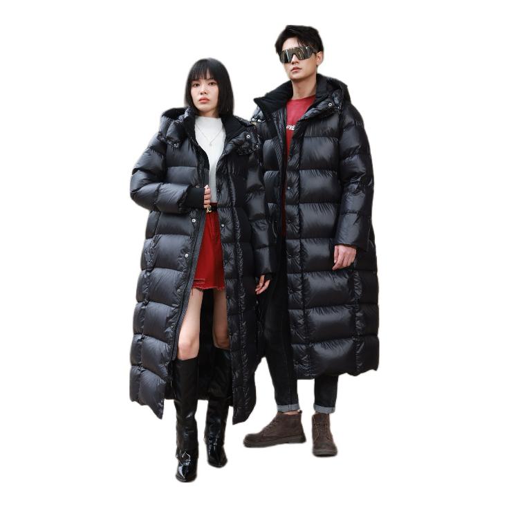 推荐商品：UZEG/优姿集 连帽加厚保暖长袖羽绒服 Y212 长款/黑