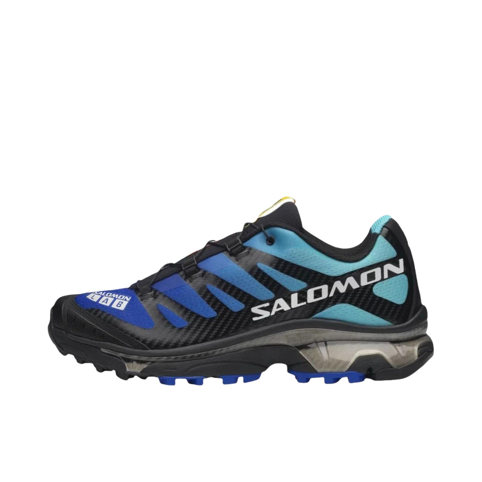 推荐商品：Salomon/萨洛蒙 XT-4 OG 包裹性 减震回弹 网布透气 防滑耐磨 越野 户外休闲鞋 黑色/蓝色