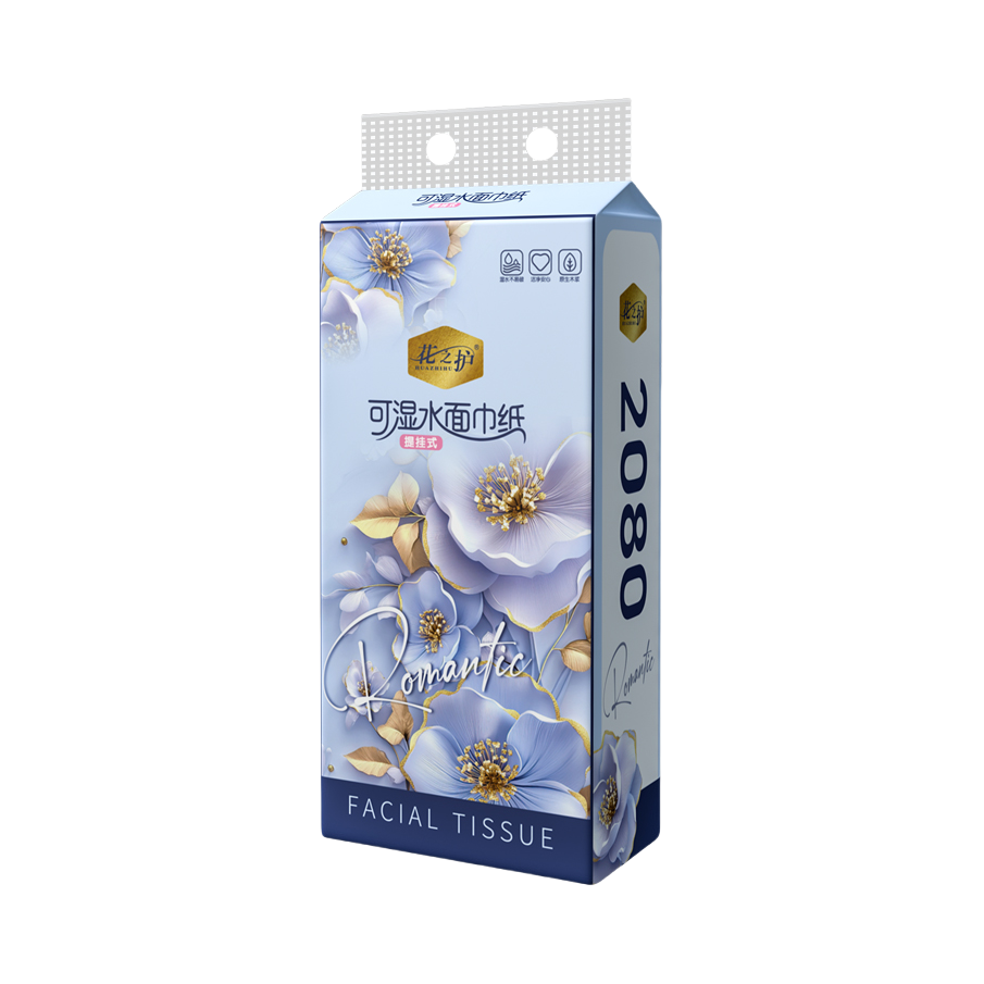 推荐商品：花之护 175x142mm 可湿水面巾纸