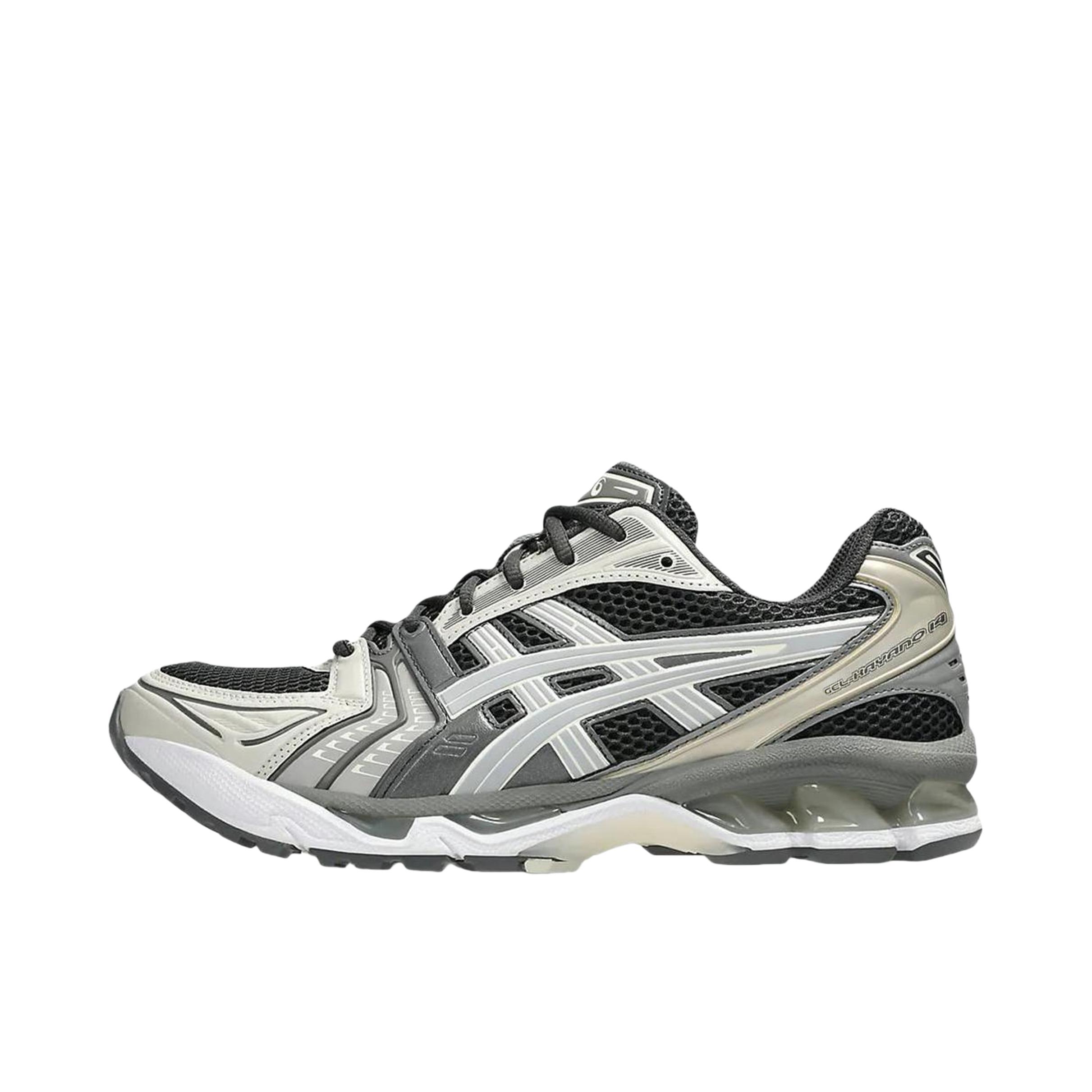 推荐商品：Asics/亚瑟士 Gel-Kayano 14 跑鞋 舒适减震防滑耐磨网面百搭复古慢跑 灰色/碳黑色