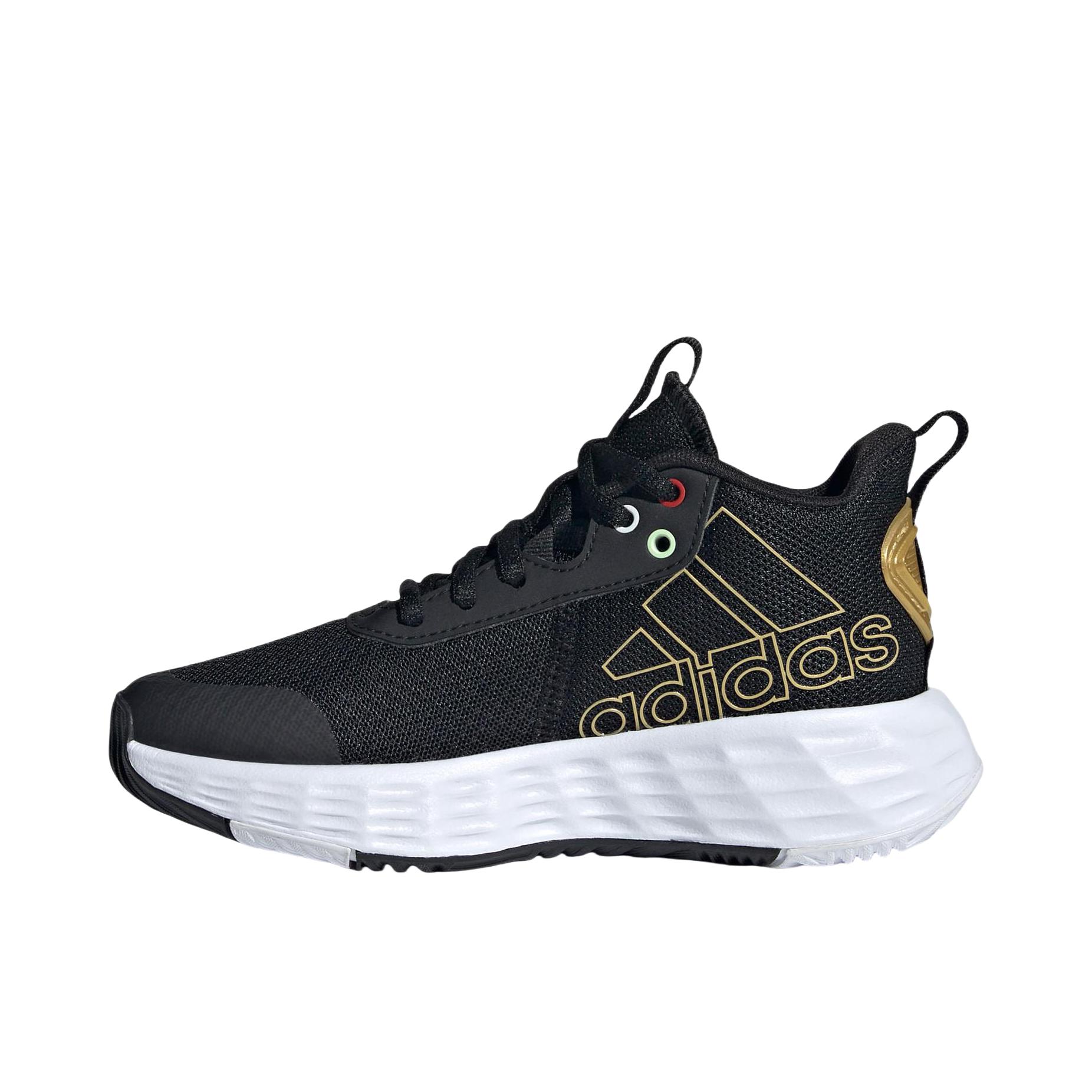 推荐商品：adidas OwnTheGame 2.0 篮球鞋 缓震回弹防滑耐磨健身时尚百搭实战训练 大童/黑色