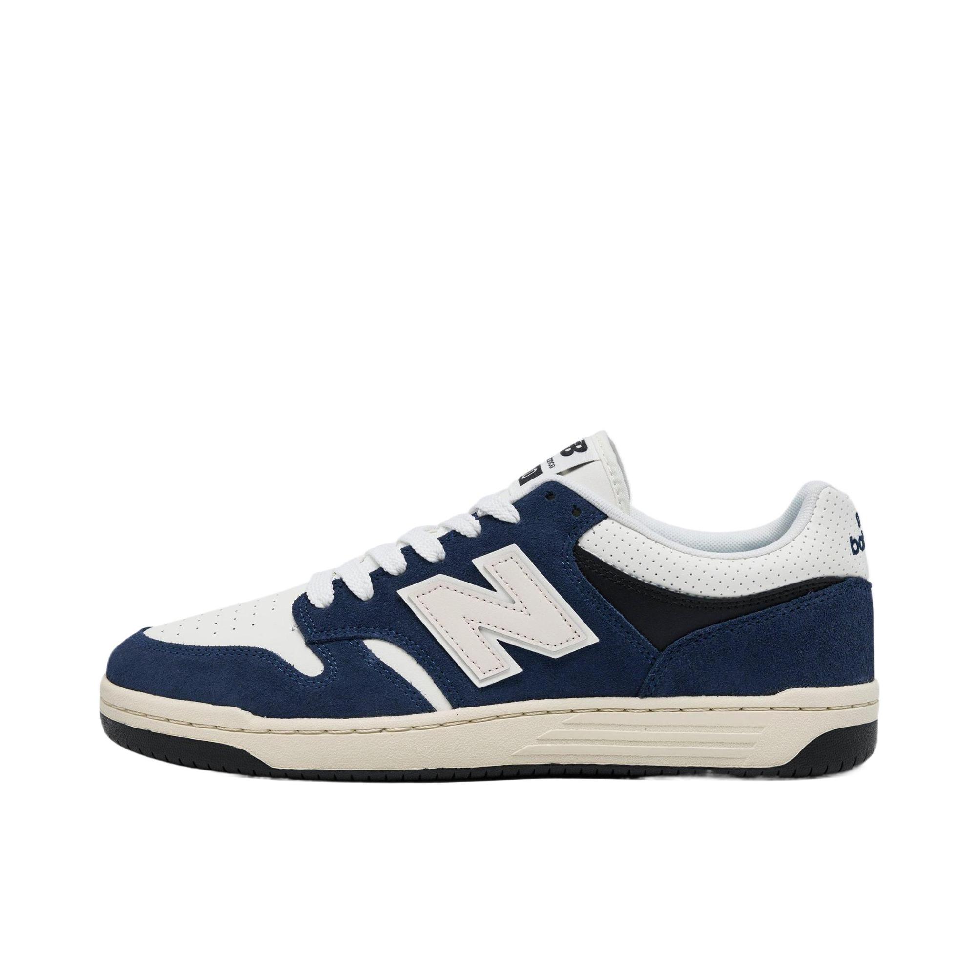 推荐商品：New Balance numeric 480 薄底 减震耐磨 防滑轻便 透气 复古 板鞋 D宽/深蓝色/白色