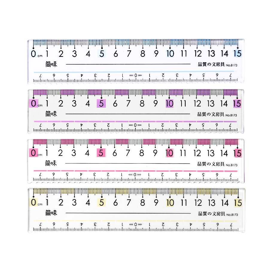 推荐商品：迪斯熊 波浪款 15cm 防近视直尺 多色组合
