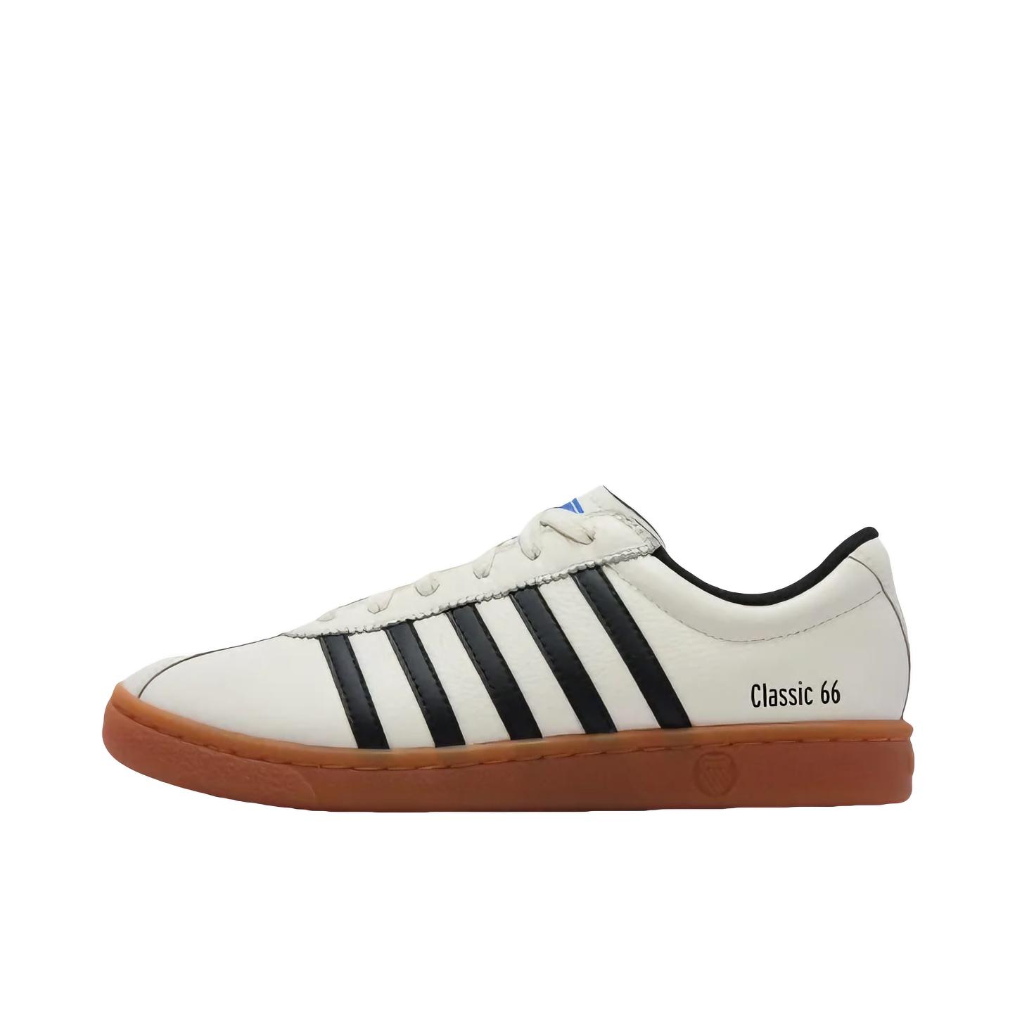 推荐商品：K-SWISS NewClassic66 小白盾 板鞋 休闲复古风系带低帮 经典米