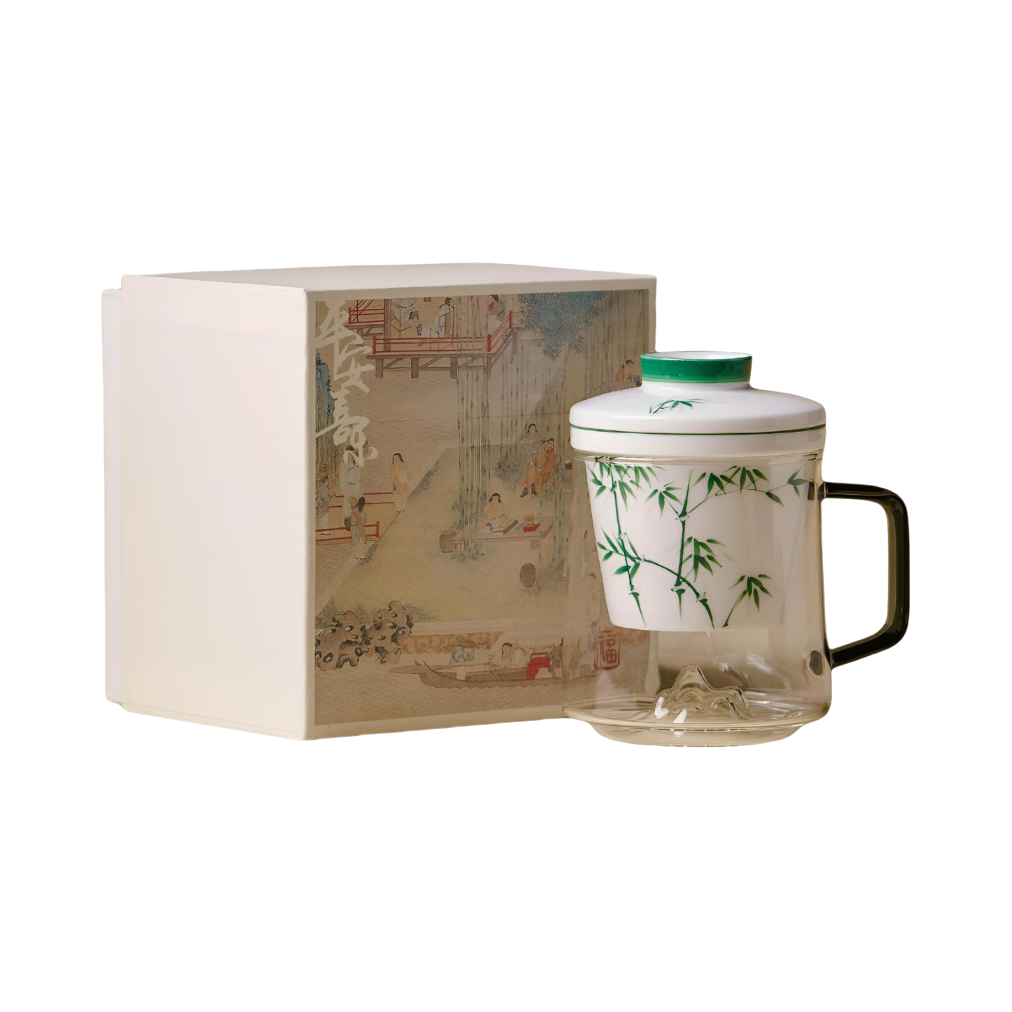 推荐商品：极素 玻璃办公杯系列 453ml 高岭土+高硼硅玻璃 马克杯 礼盒装 25JS07-106