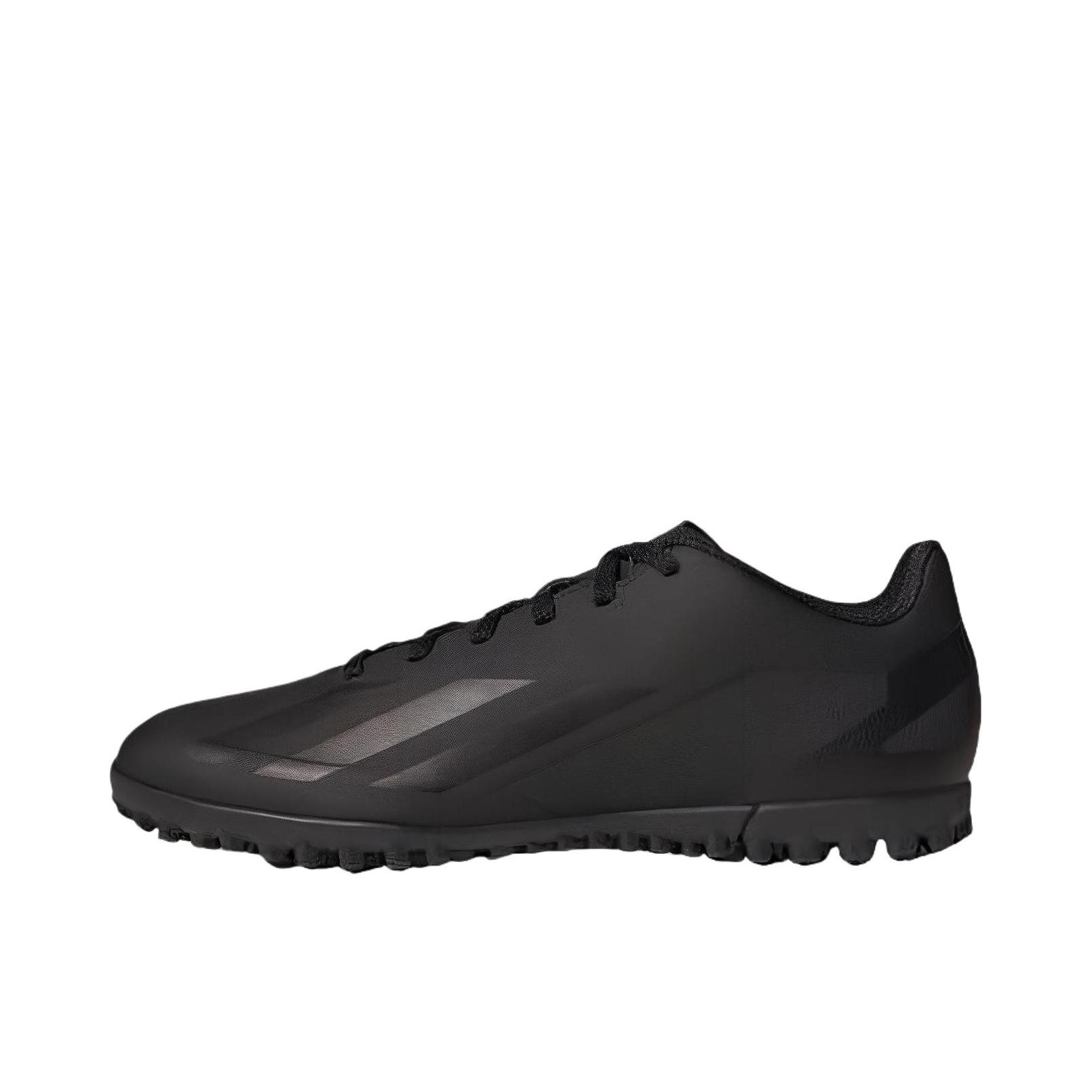 推荐商品：adidas x Crazyfast.4 TF 入门 碎钉 硬人造草坪 防滑减震 足球鞋 黑色