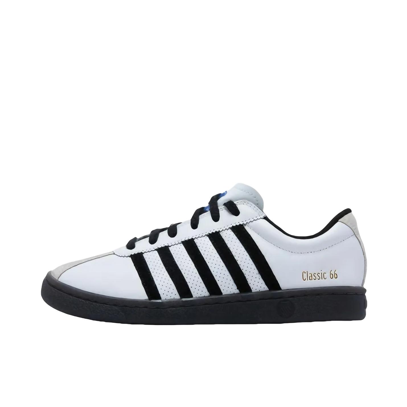 推荐商品：K-SWISS NewClassic66 小白盾 板鞋 休闲复古风系带低帮 女款/黑白配