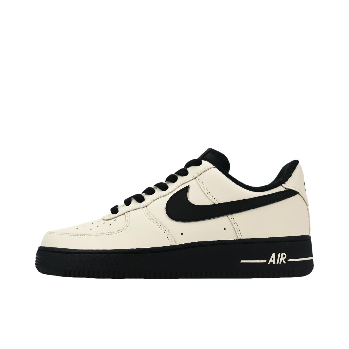 推荐商品：【定制款】 Nike Air Force 1 板鞋 防滑减震耐磨低帮增高 空军/米色/黑色