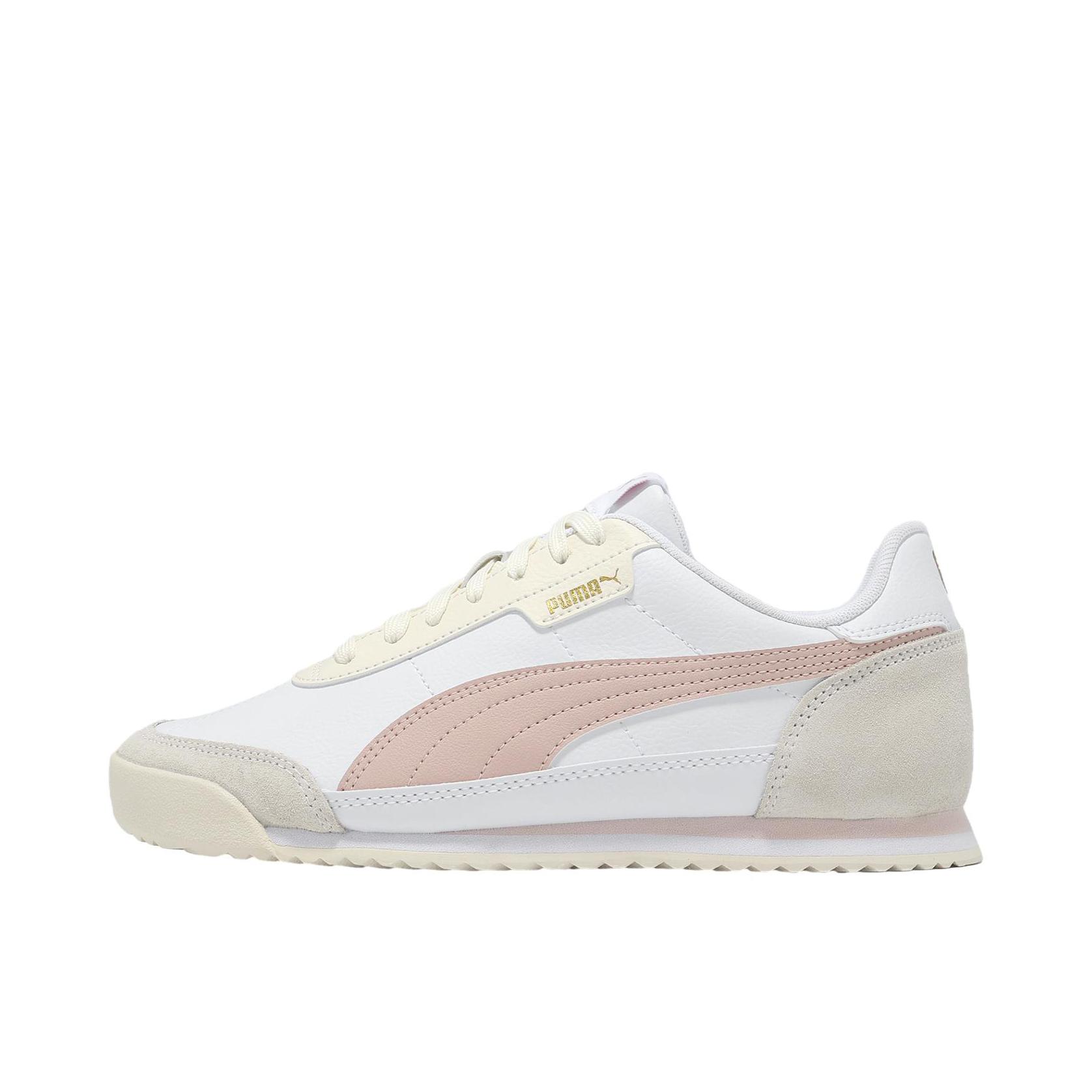 推荐商品：Puma/彪马 TURINO II NYLON 运动休闲鞋 拼接系带低帮防滑耐磨缓震胶底复古时尚足球风薄底耐穿 女款/米色/白色