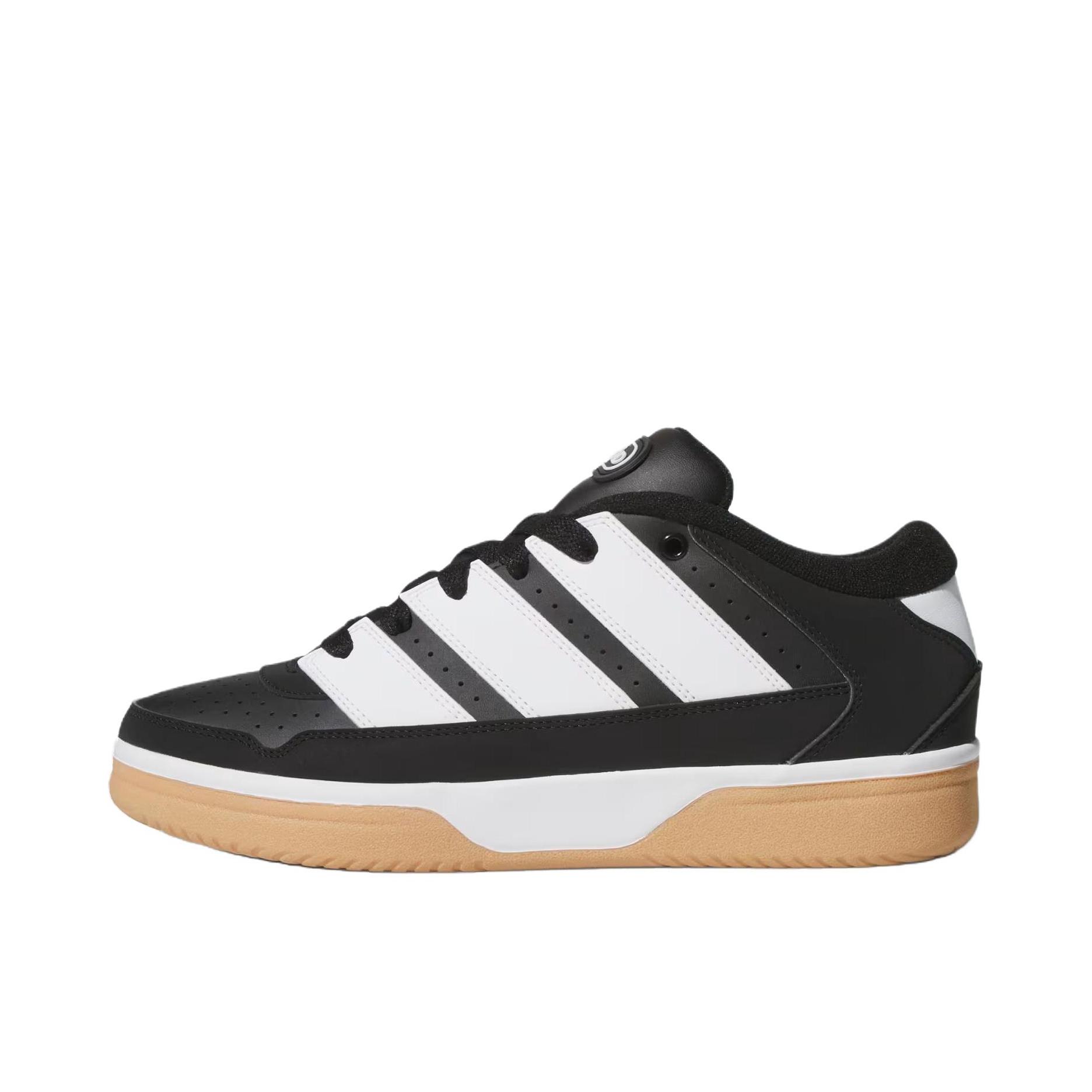 推荐商品：adidas Turnaround 板鞋 防滑耐磨舒适透气时尚潮流百搭复古篮球风 核心黑/云白色/胶白色