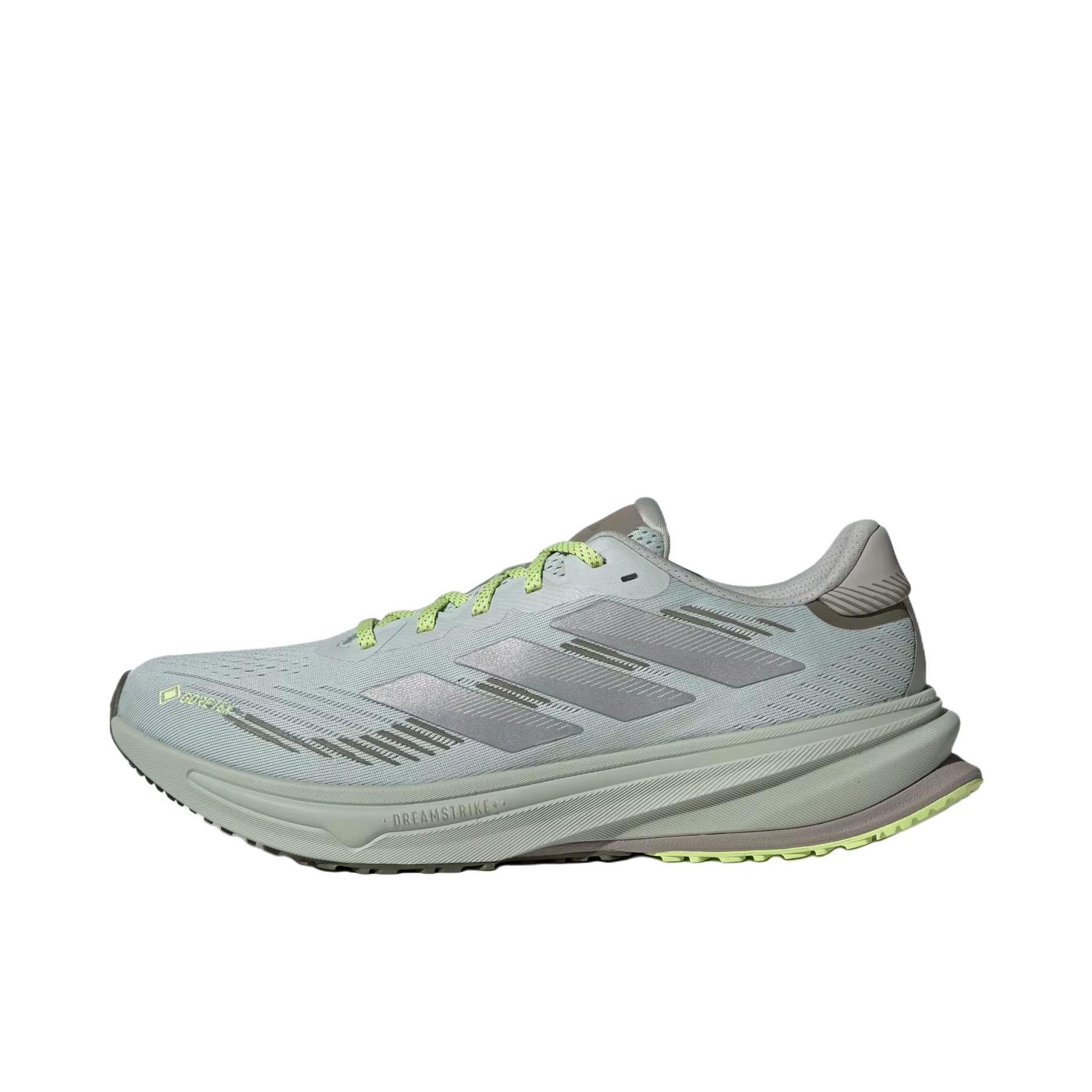 推荐商品：adidas SUPERNOVA RISE Gtx 跑鞋 防水透气支撑圆头 绿色/灰色