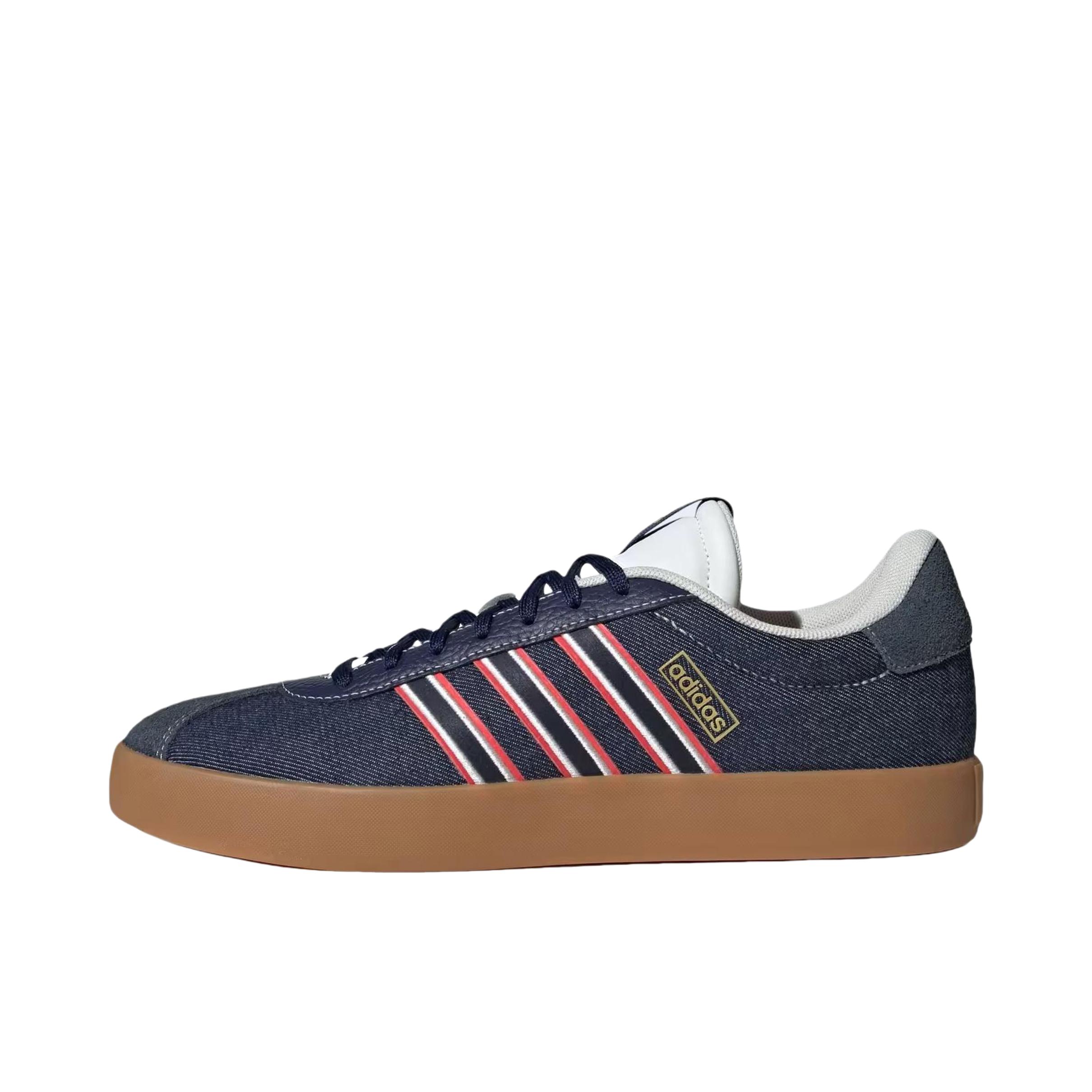 推荐商品：adidas VL Court 3.0 板鞋 T头鞋 德训鞋 舒适百搭防滑耐磨运动休闲贴合支撑圆头 深蓝色