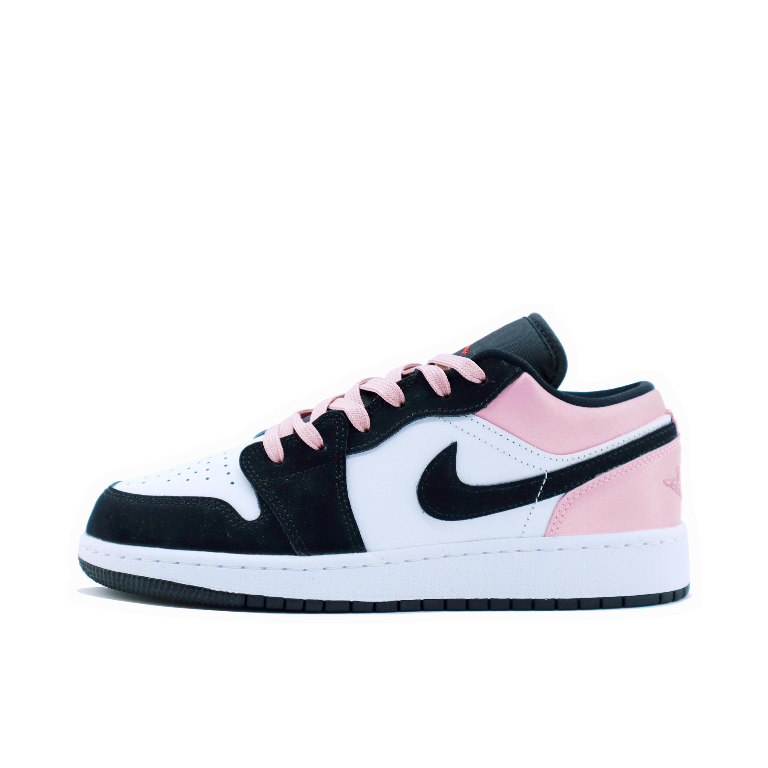 推荐商品：【定制球鞋】Air Jordan 1 减震 耐磨 透气 平跟 复古 潮流 简约 包裹性 防滑 轻便 支撑 增高 板鞋 黑色/粉色