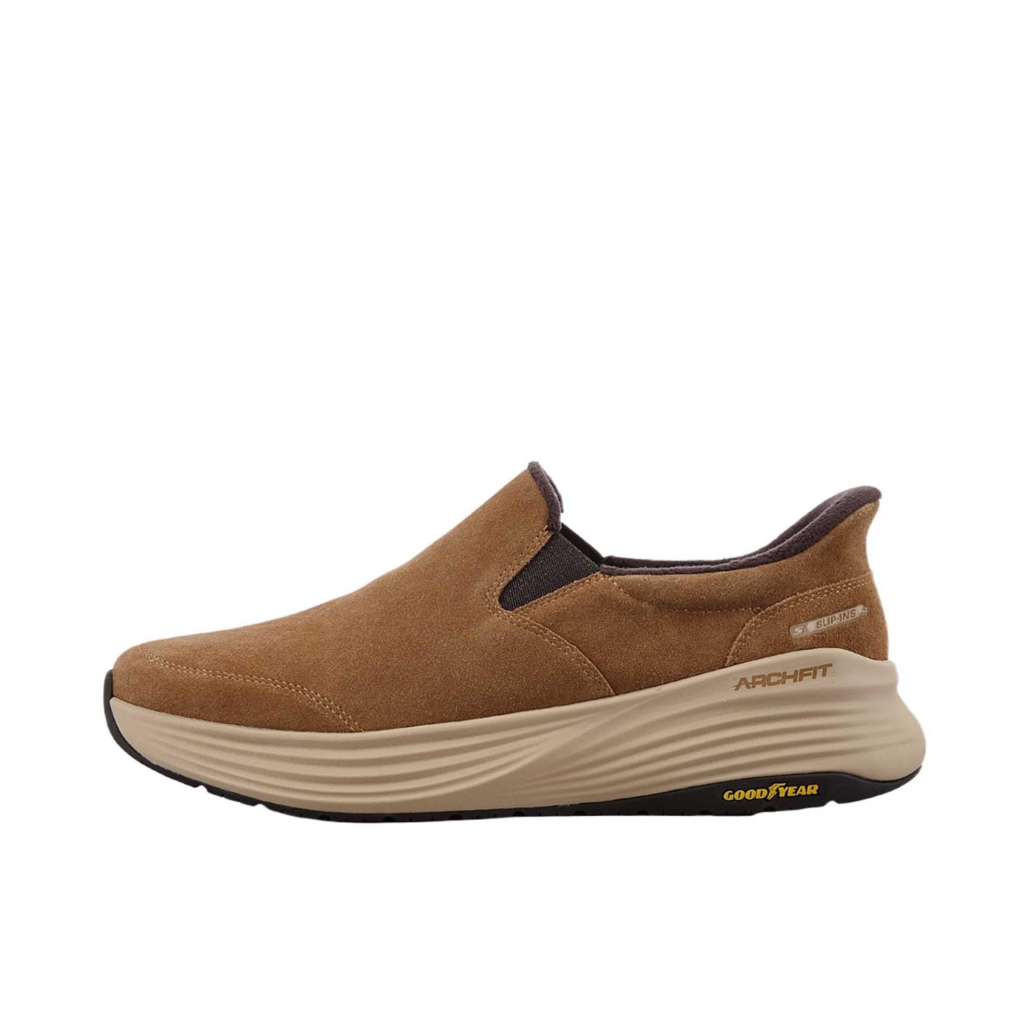 推荐商品：Skechers/斯凯奇 运动休闲鞋 一脚蹬透气网面中跟 217000 棕色 