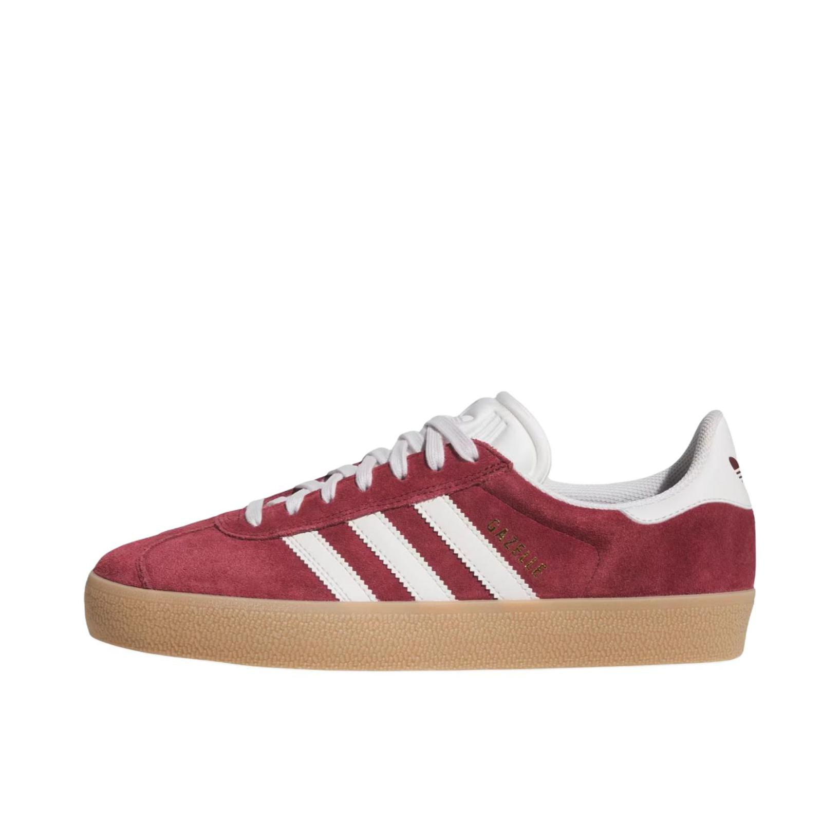 推荐商品：adidas Originals Gazelle T头鞋 德训鞋 板鞋 轻便复古薄底舒适百搭减震耐磨贴合圆头 红色/白色/褐色