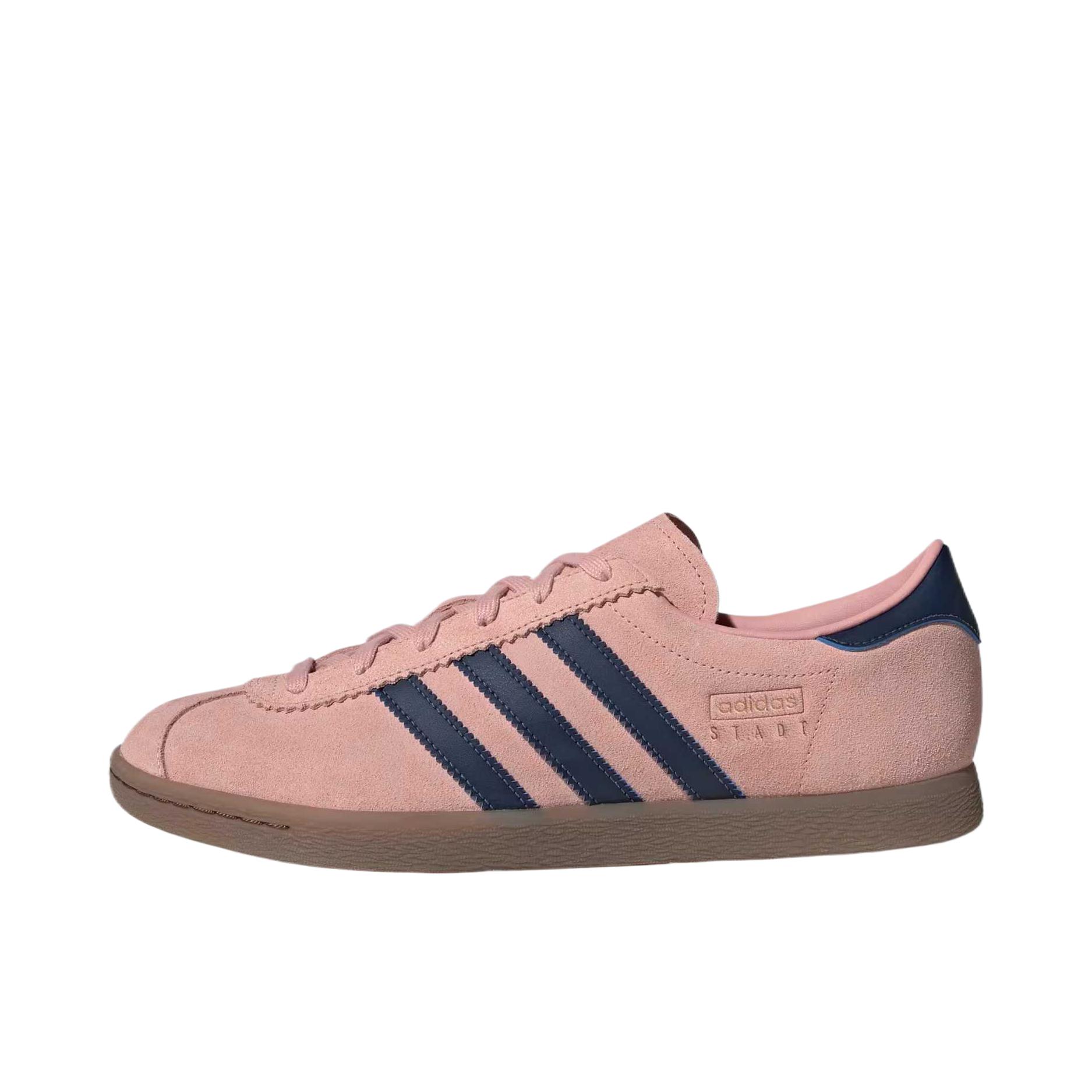 推荐商品：adidas Originals Stadt T头鞋 德训鞋 运动休闲鞋 防滑耐磨舒适透气百搭潮流复古时尚薄底贴合 粉色