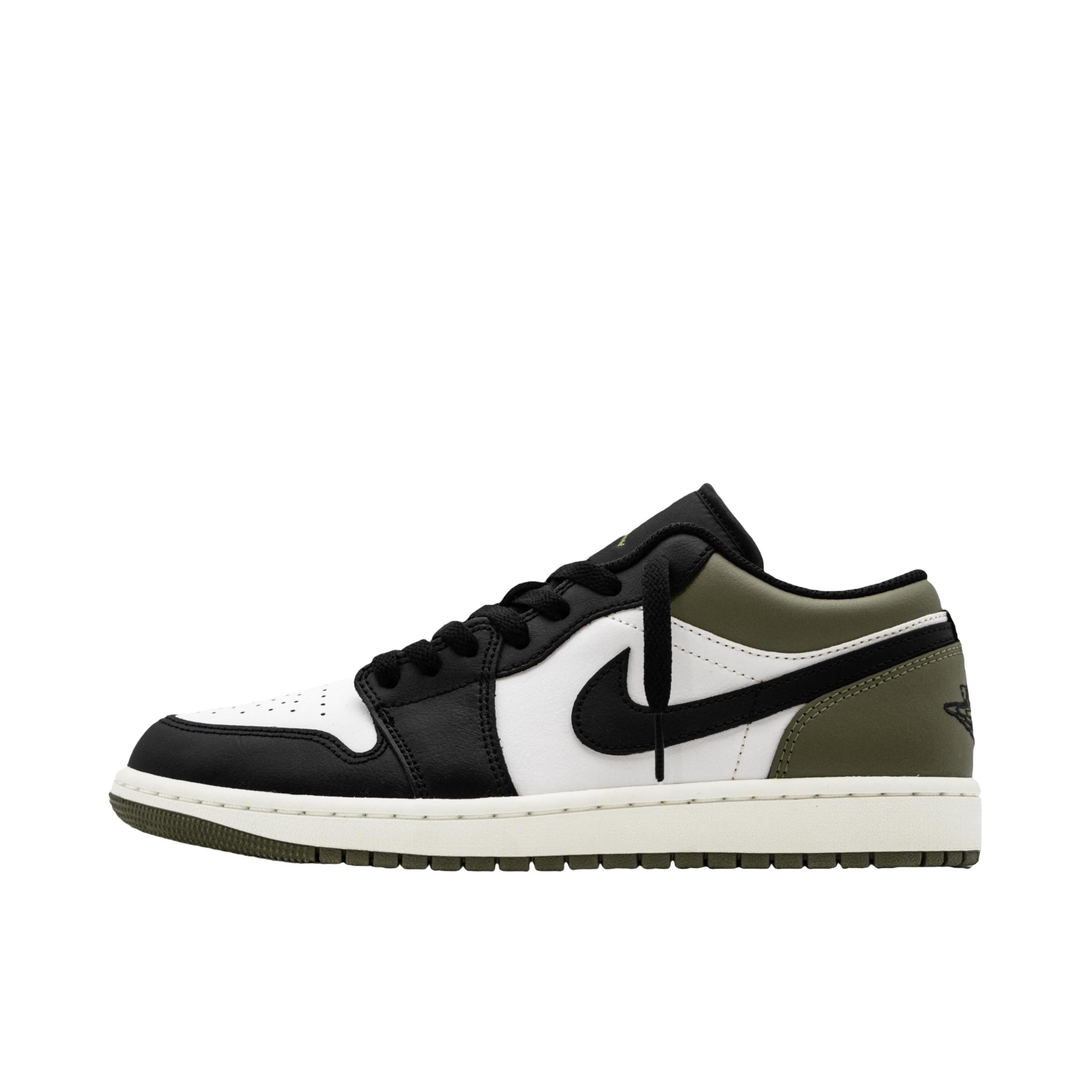 推荐商品：【定制球鞋】Air Jordan 1 减震 耐磨 透气 平跟 复古 潮流 简约 包裹性 防滑 轻便 支撑 增高 板鞋 黑曜苔藓