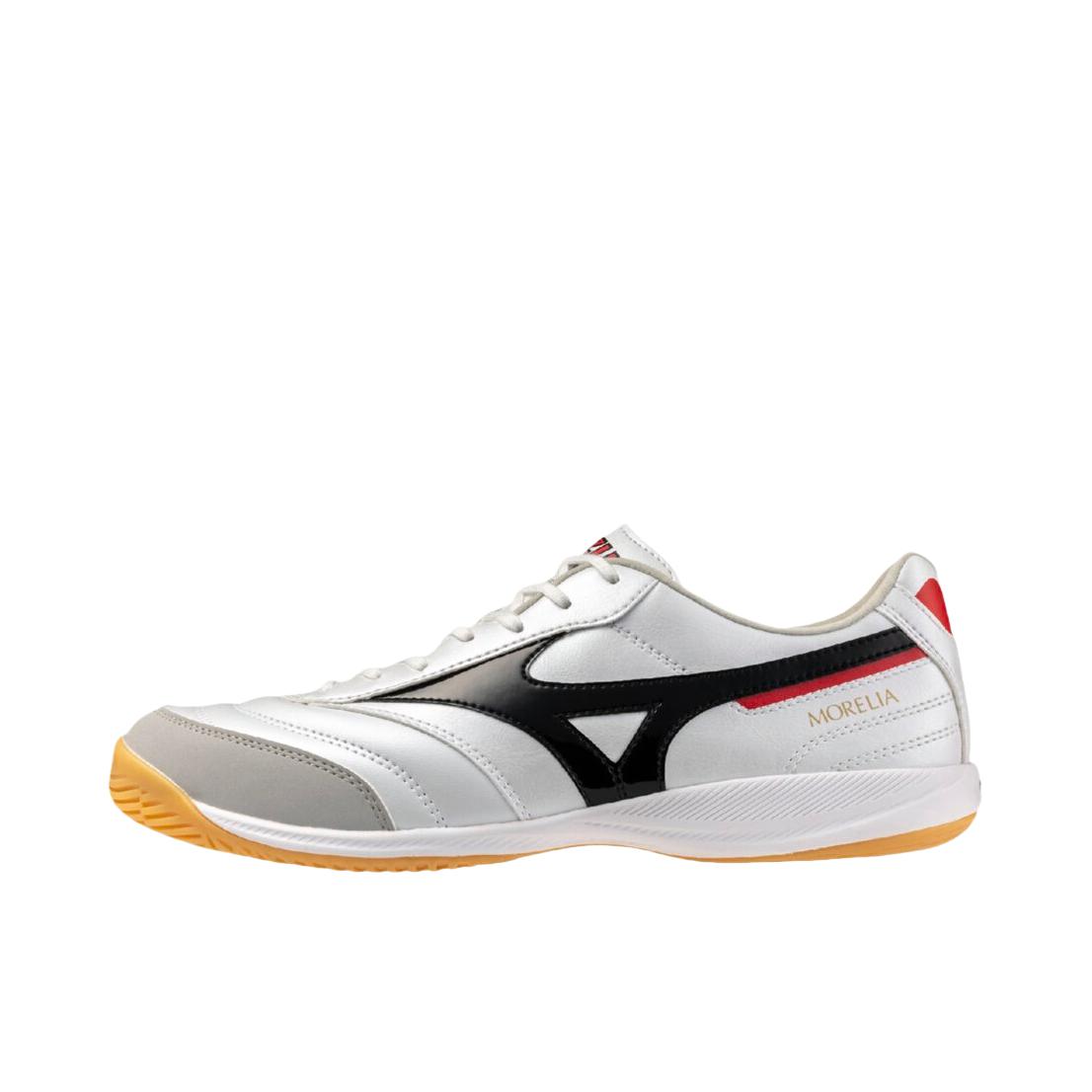 推荐商品：Mizuno/美津浓 MORELIA SALA PRO IN 百搭 厚底 圆头 低帮 足球鞋 奶白色