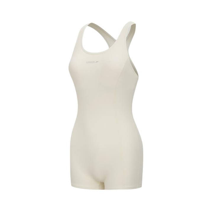 推荐商品：Speedo/速比涛 凉感无袖高弹力连体泳衣 女装 8170140001 珍珠奶白