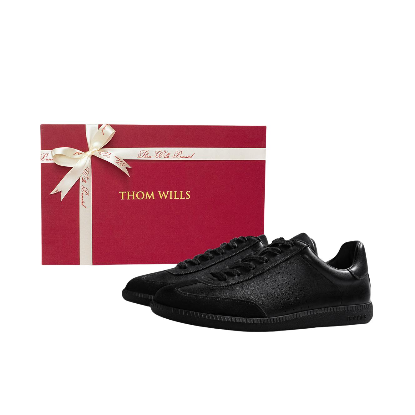 推荐商品：Thom Wills 百搭 时尚 运动 休闲 德训鞋 G792 礼盒款/黑色