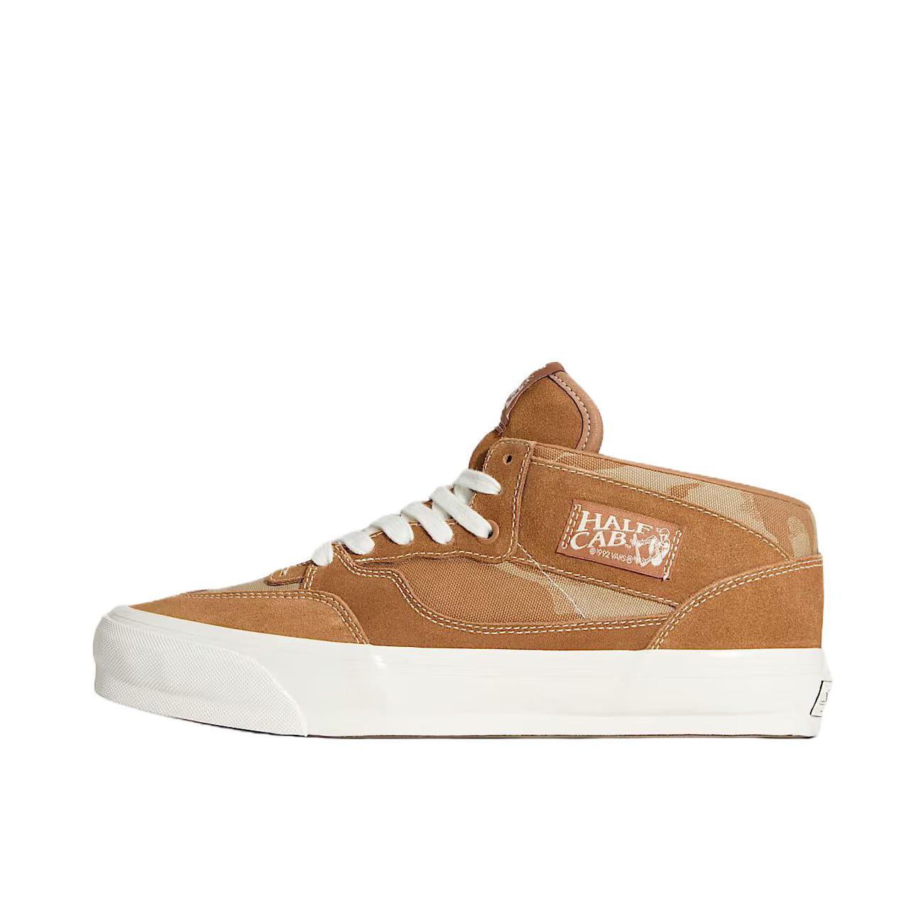 推荐商品：Vans/范斯 Half Cab 板鞋 减震透气防滑耐磨系带舒适轻便百搭复古贴合 浅棕色