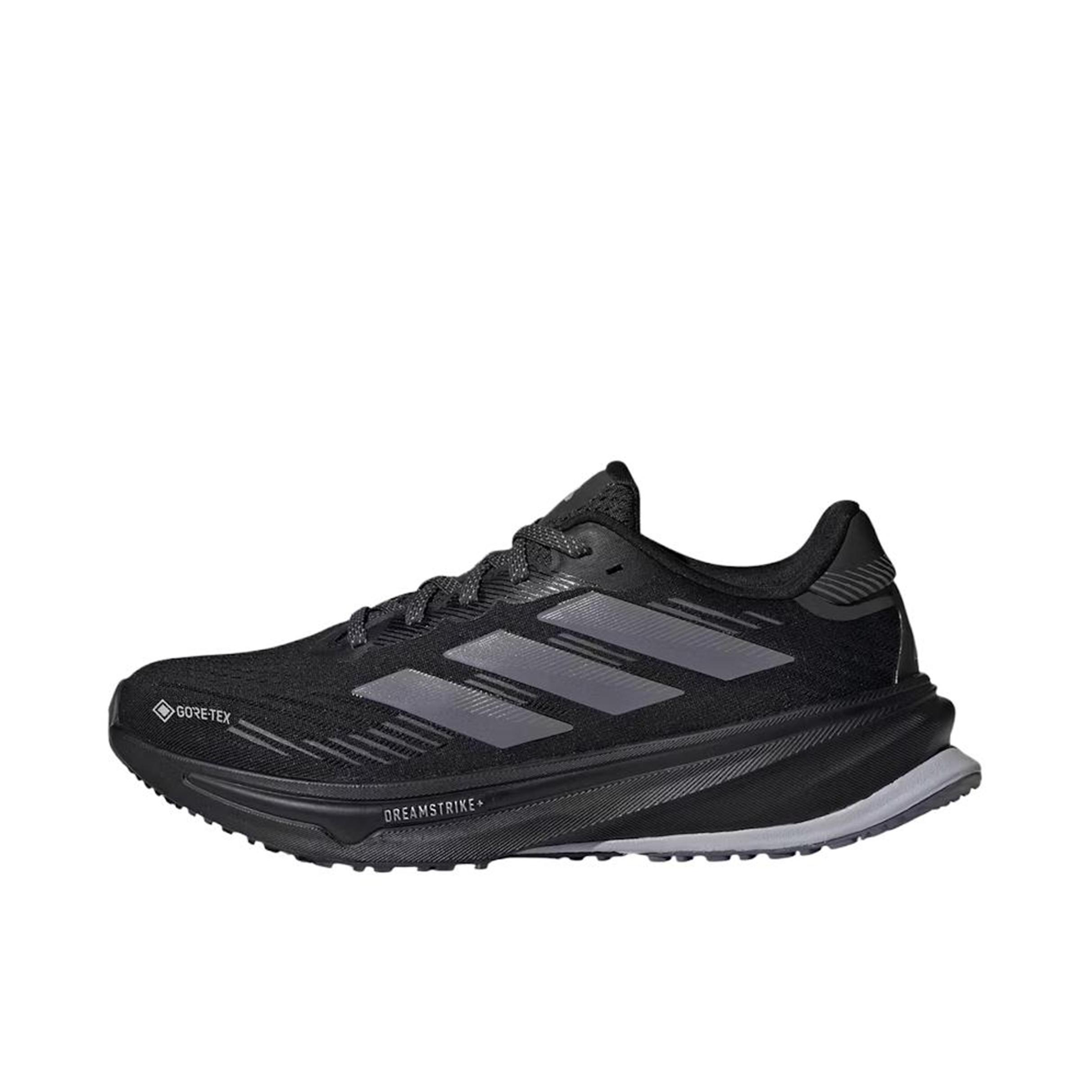 推荐商品：adidas Supernova Rise 跑鞋 减震支撑稳定回弹慢跑圆头美观随心畅跑贴合 女款/黑色/灰色