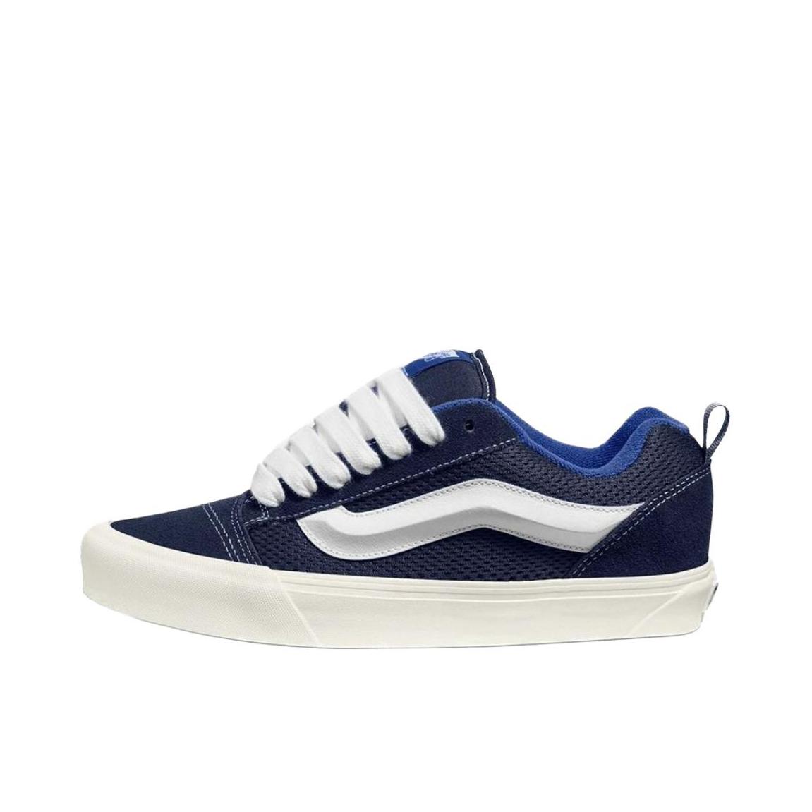 推荐商品：Vans/范斯 Knu-Skool 板鞋 面包鞋 滑板鞋 复古美式时尚防水支撑贴合圆头 暗蓝色
