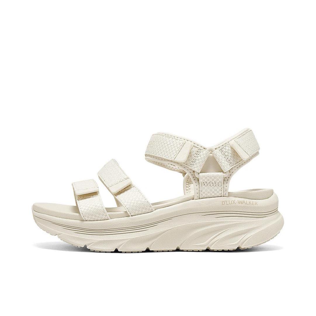 推荐商品：Skechers/斯凯奇 厚底增高 休闲绑带 外穿 一脚蹬 一字带 凉鞋 女款/自然色