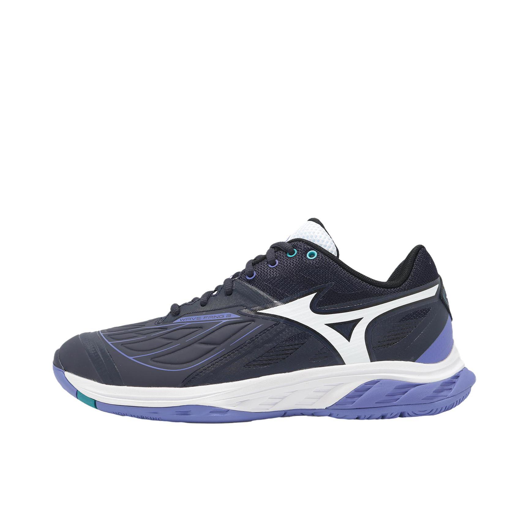 推荐商品：Mizuno/美津浓 Wave Fang 2 缓震耐磨 透气稳定 低帮 圆头 支撑 羽毛球鞋 海军蓝