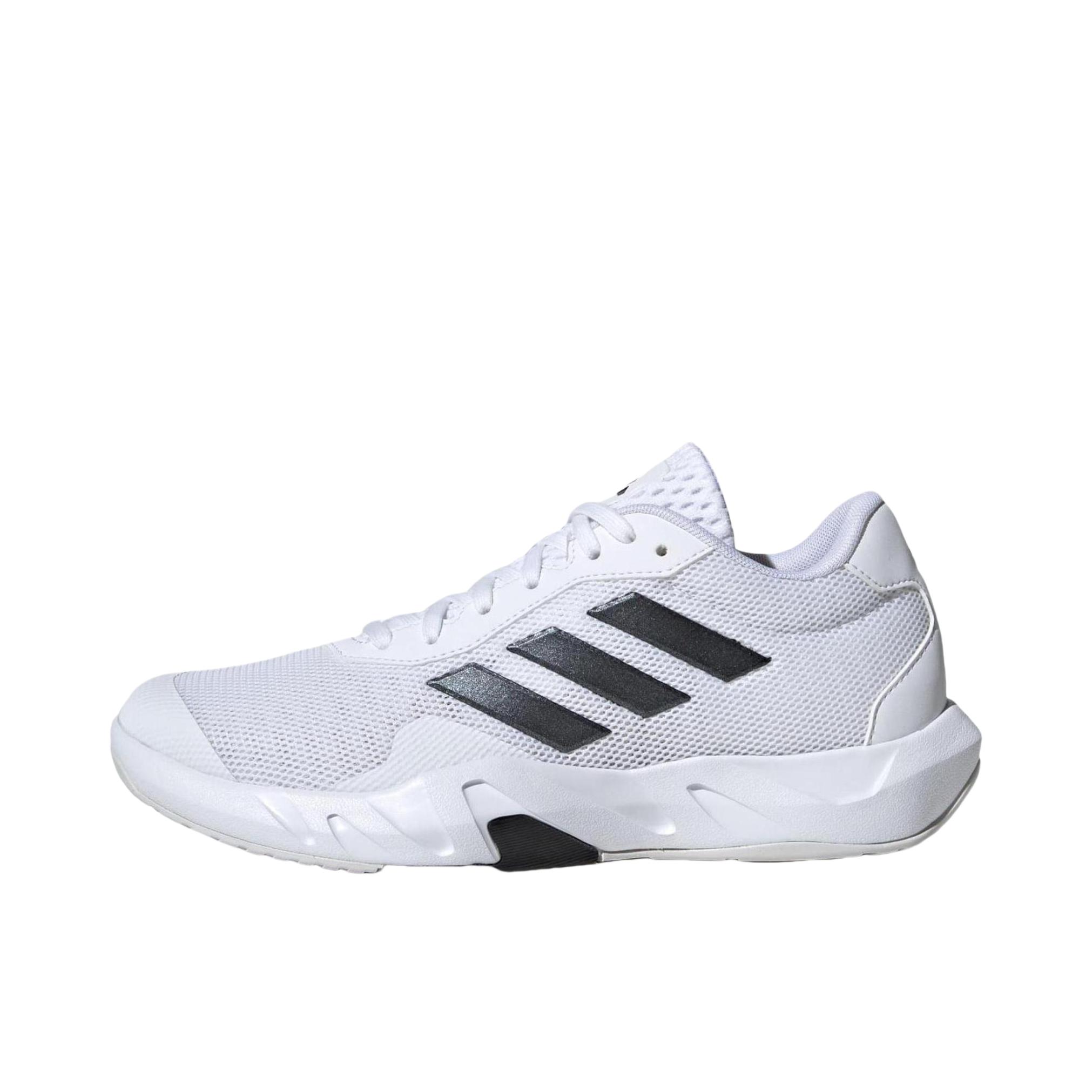 推荐商品：adidas Amplimove 减震耐磨 体训 防滑 爬坡跳操 训练鞋 白色/黑色 