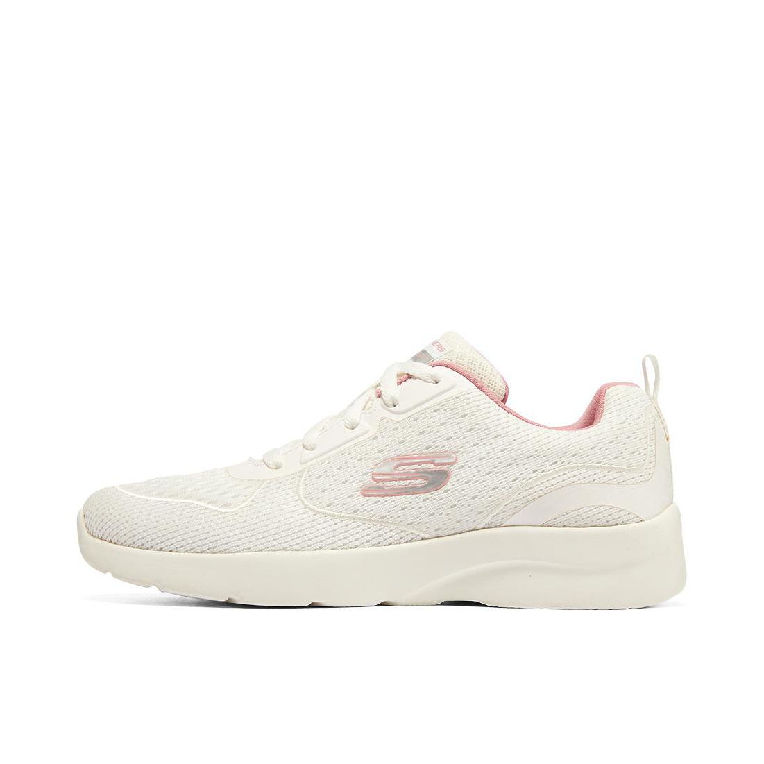 推荐商品：Skechers/斯凯奇 Dynamight 2.0 舒适简约 缓震耐磨 网面透气 轻质绑带 运动休闲鞋 149544 女款/白色/粉色