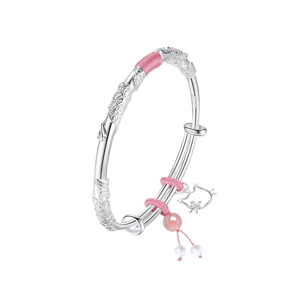 推荐商品：D.K.X 繁花似锦招财猫合金手镯 DQH00014