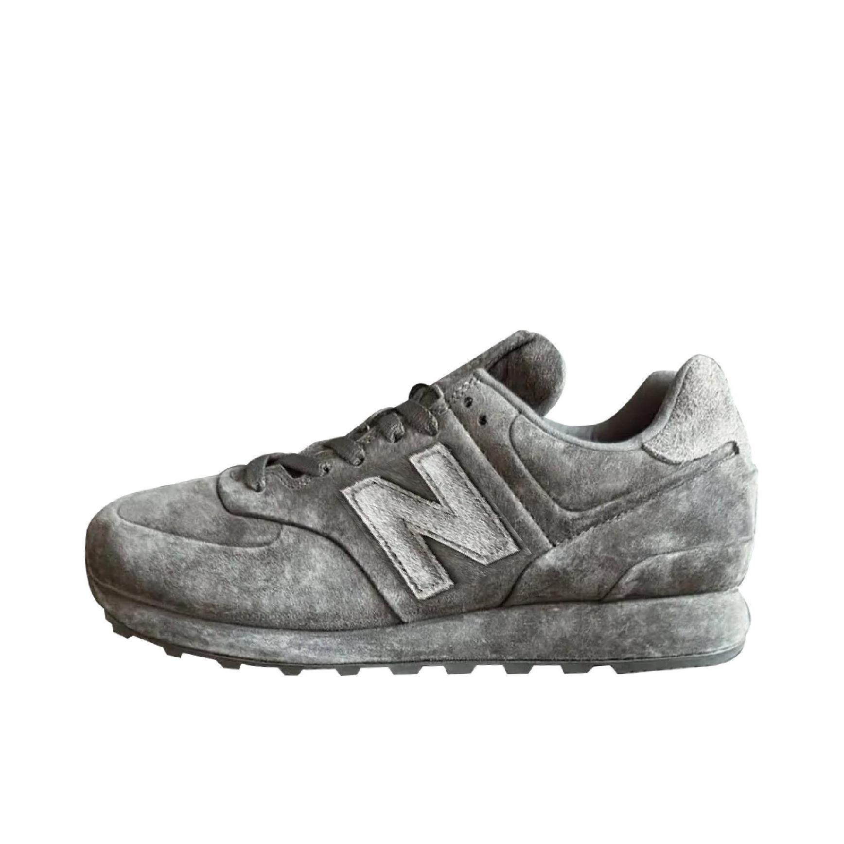 推荐商品：New Balance 574 运动休闲鞋 阿甘鞋 经典复古防滑耐磨缓震舒适透气时尚百搭轻便 STONE ISLAND联名/D宽/深灰色/淡黑色