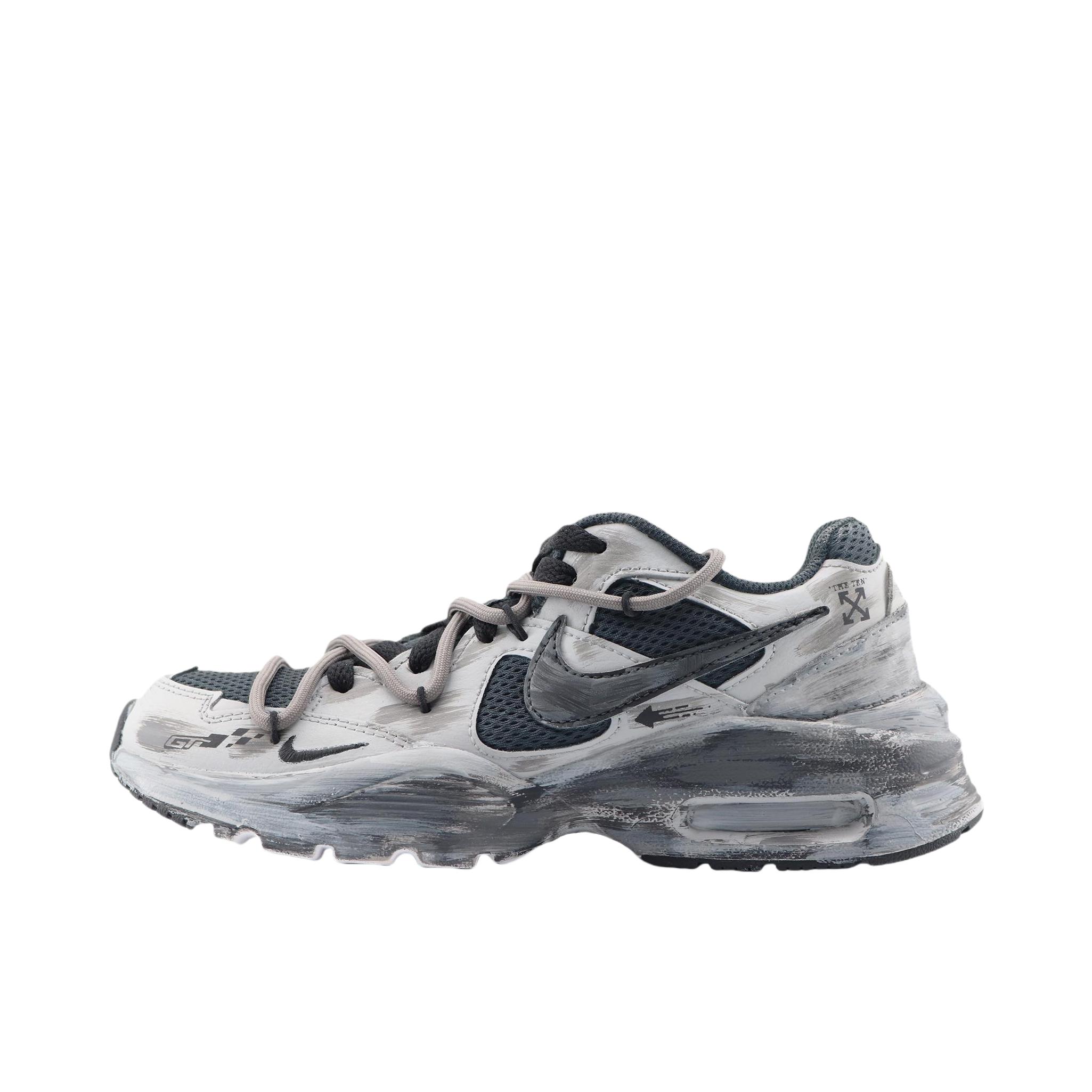 推荐商品：【定制球鞋】Nike Air Max Fusion 支撑 做旧 防滑耐磨 网布透气 防水 织物 时尚潮流 复古休闲 运动风 气垫 脏脏鞋 跑鞋 虚空做旧