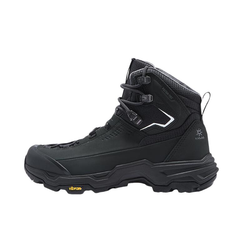 推荐商品：Kailas/凯乐石  N53-2 FLT MID  防滑耐磨 加绒透气 防水 舒适百搭 徒步鞋 登山鞋 雪地靴 女款/墨黑色/灰色