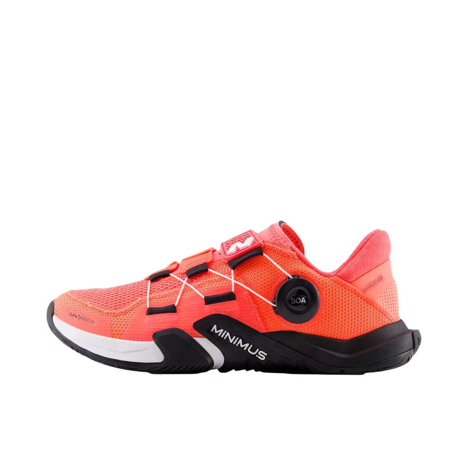 推荐商品：New Balance Minimus TR BOA 防滑 低帮 圆头 平跟 训练鞋 B宽/红色