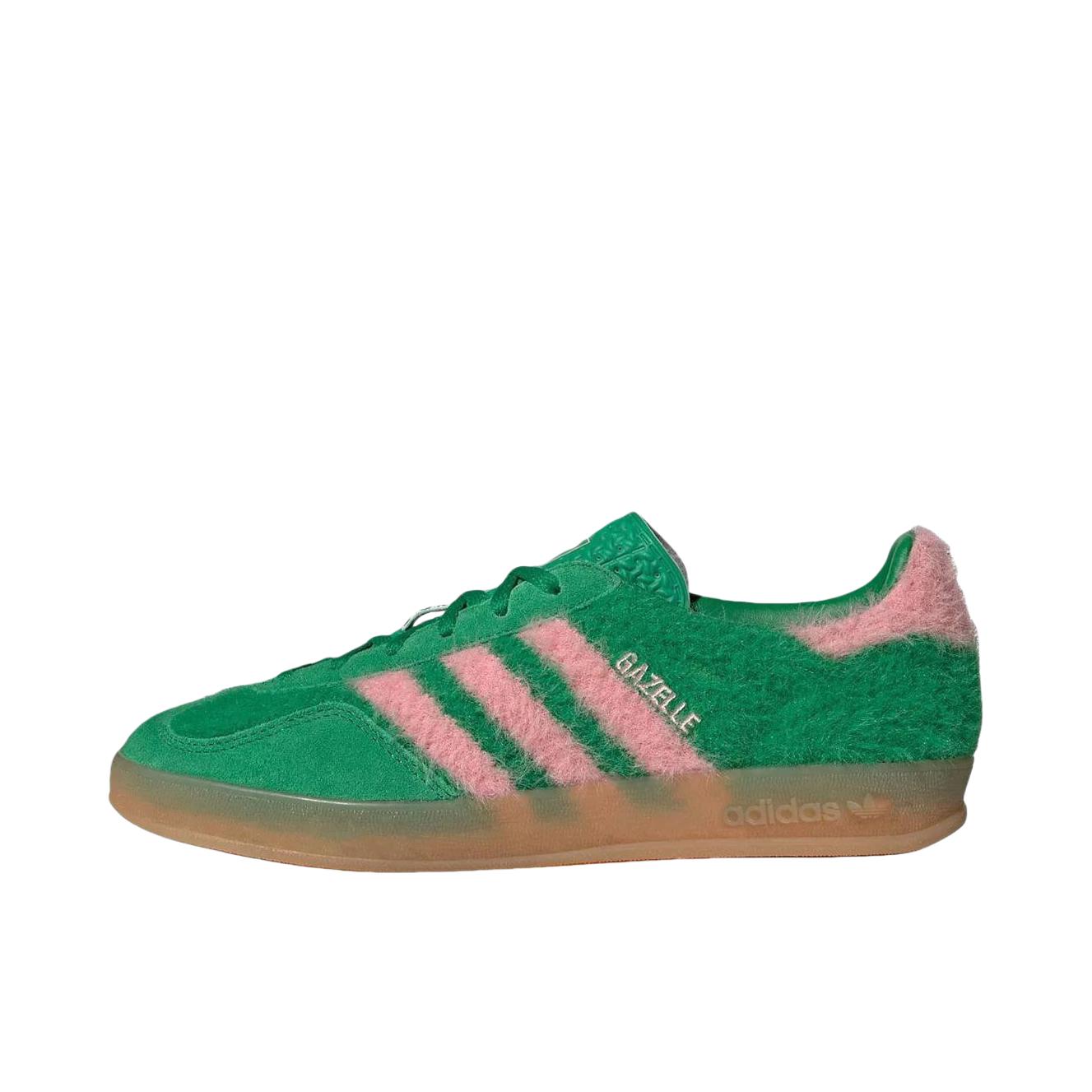 推荐商品：adidas Originals Gazelle Indoor T头鞋 德训鞋 板鞋 舒适缓震防滑耐磨绒面革复古 深绿色/棕色