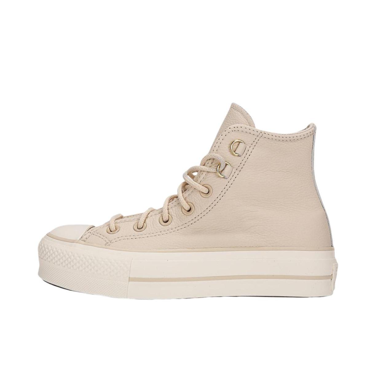 推荐商品：Converse/匡威 Chuck Taylor All Star Lift 帆布鞋 简约复古经典防滑耐磨舒适厚底圆头甜酷贴合松糕底流光风 米棕色