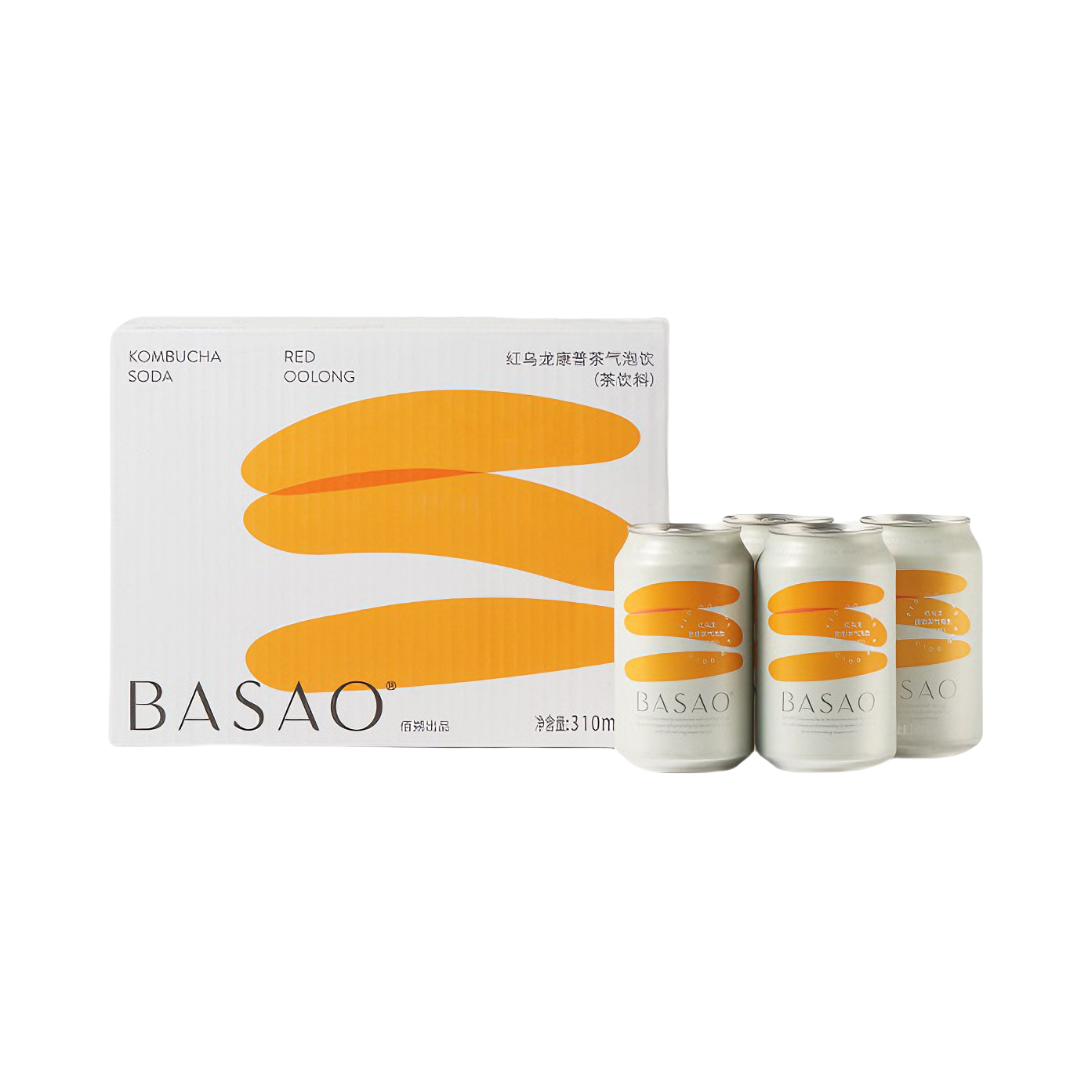 推荐商品：BASAO 红乌龙康普茶气泡饮 310ml 茶饮料 罐装