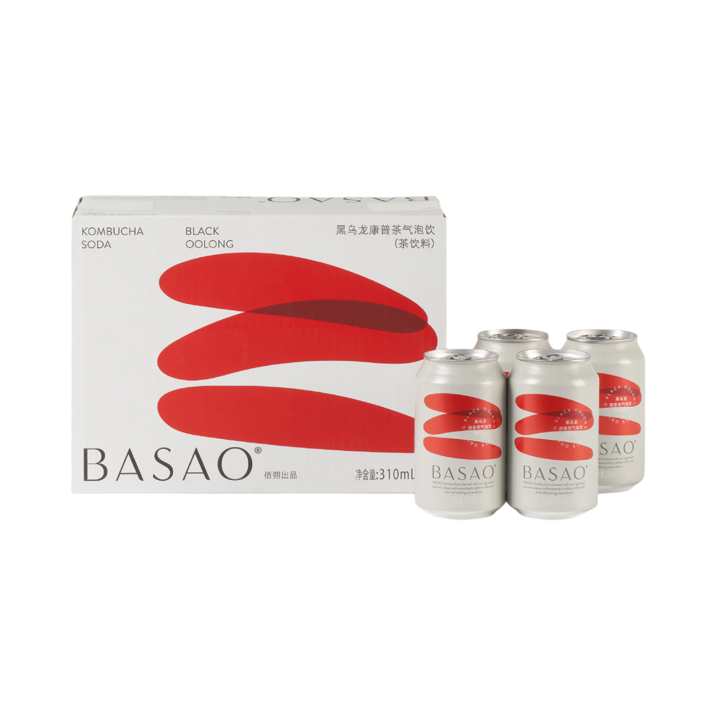 推荐商品：BASAO 黑乌龙康普茶气泡饮 310ml 茶饮料 罐装