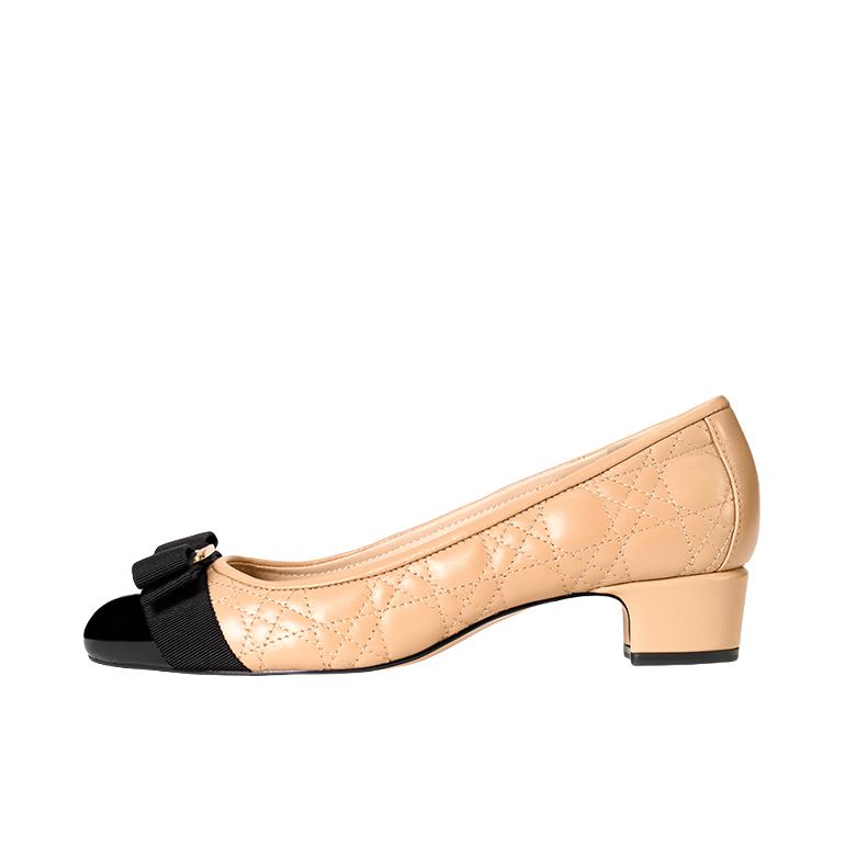 推荐商品：LINGMEICHEN 单鞋 小香风粗跟法式低跟 Z01D300201V0 3.5CM/杏色